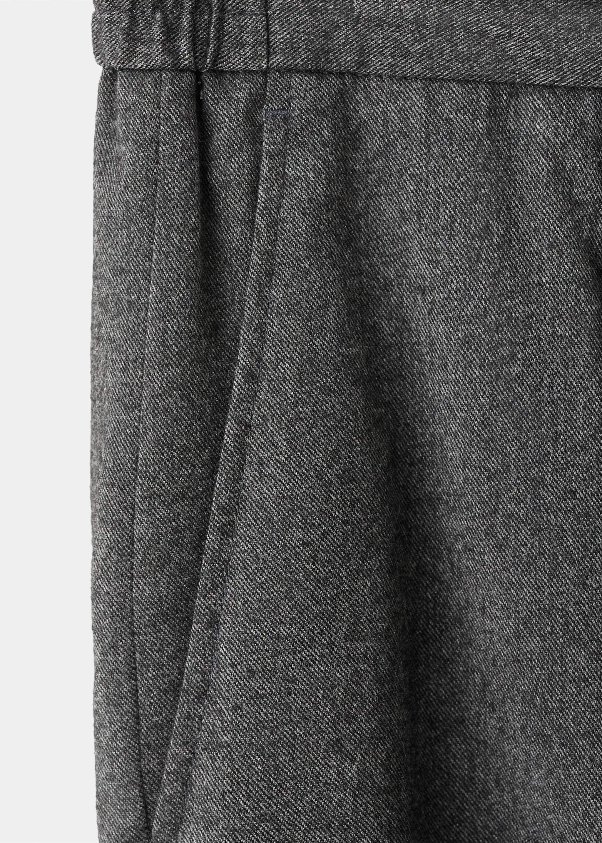 Pantalon flanelle regular-fit à pinces - Détail de l'article 0, Gris chiné foncé. Ref: 17017888-00.
