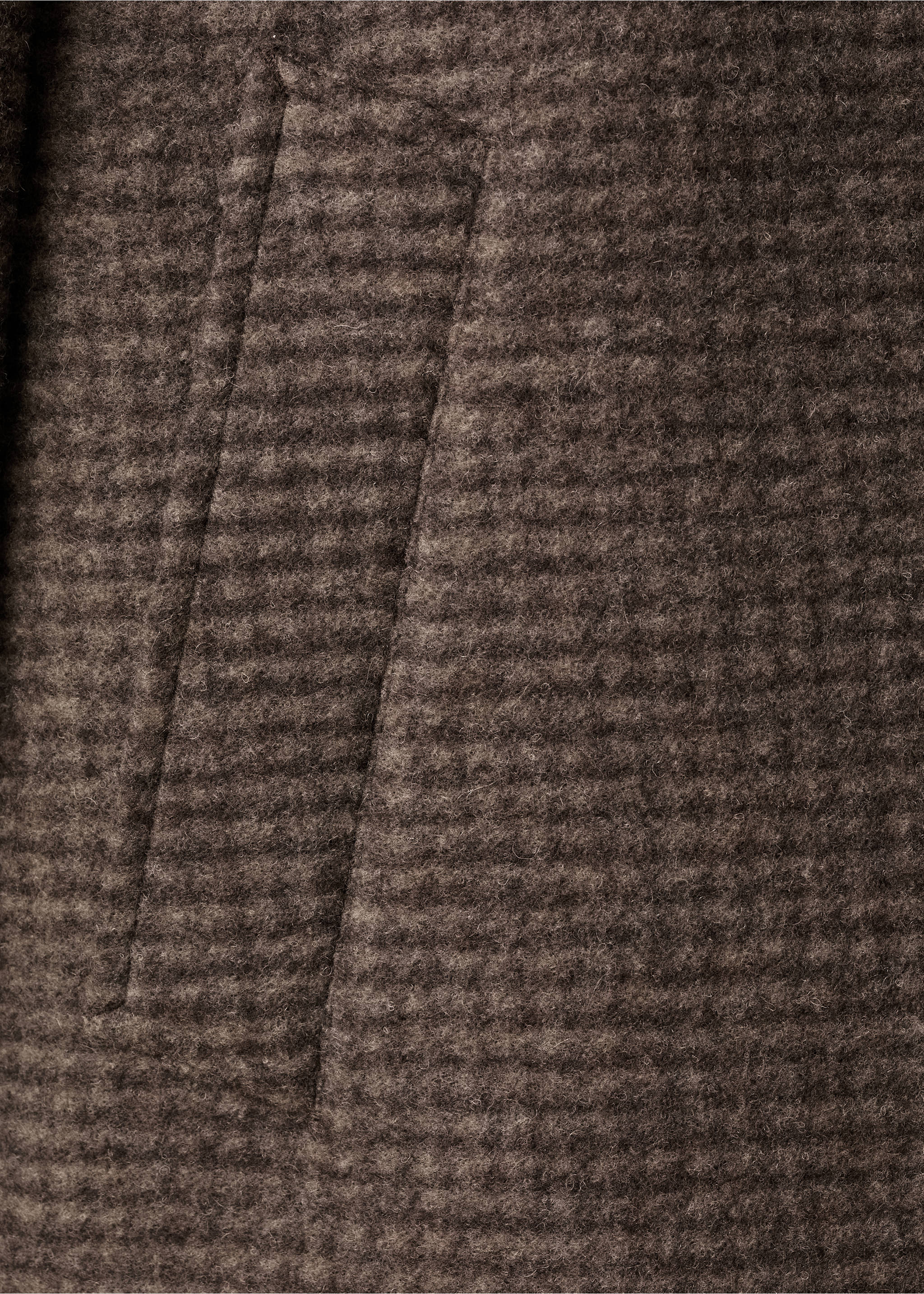 Long coat with check-print structure - Details of the article 0, Medium Brown. Ref: 17017889-00.