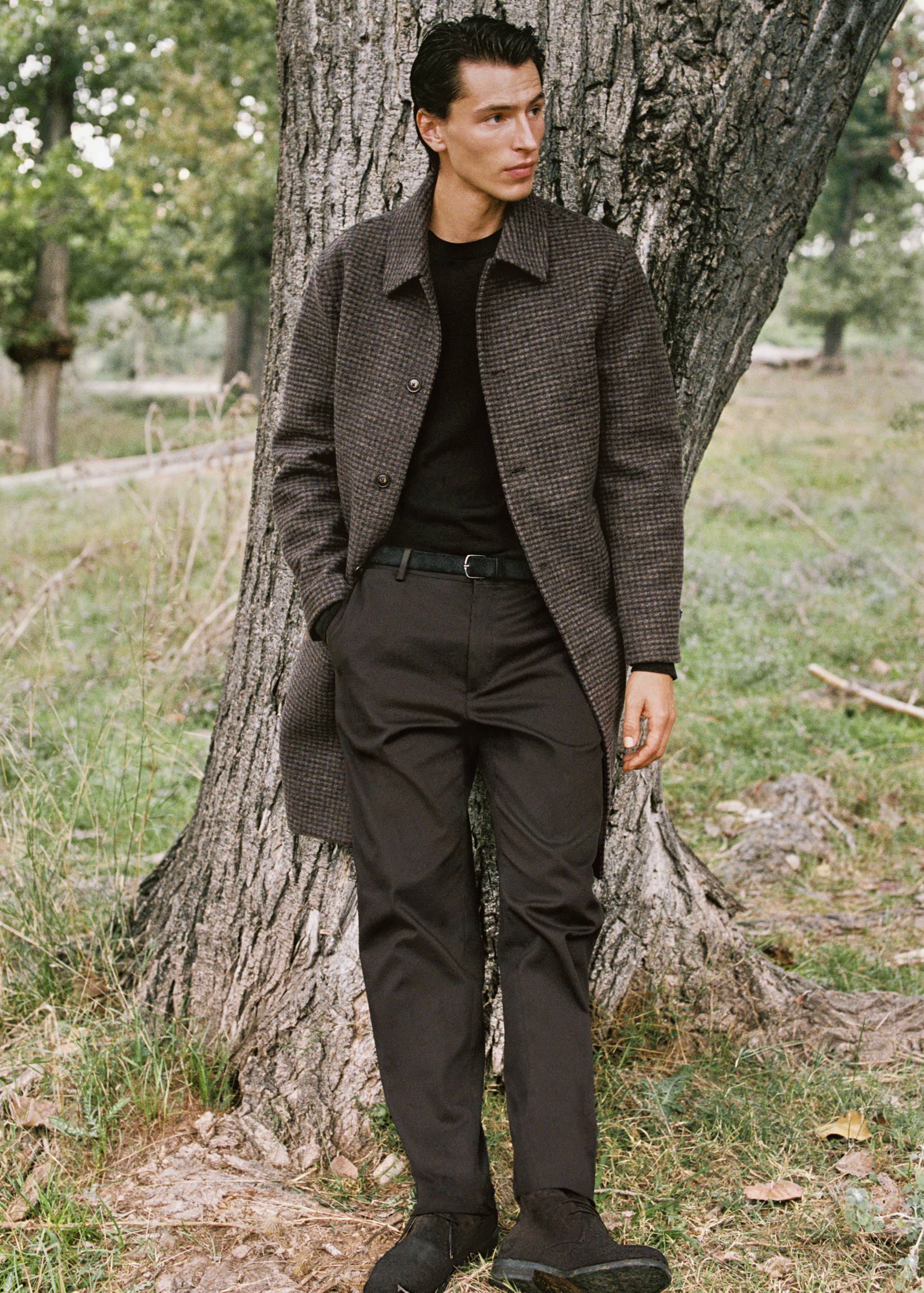 Manteau long structuré à carreaux - Détail de l'article 5