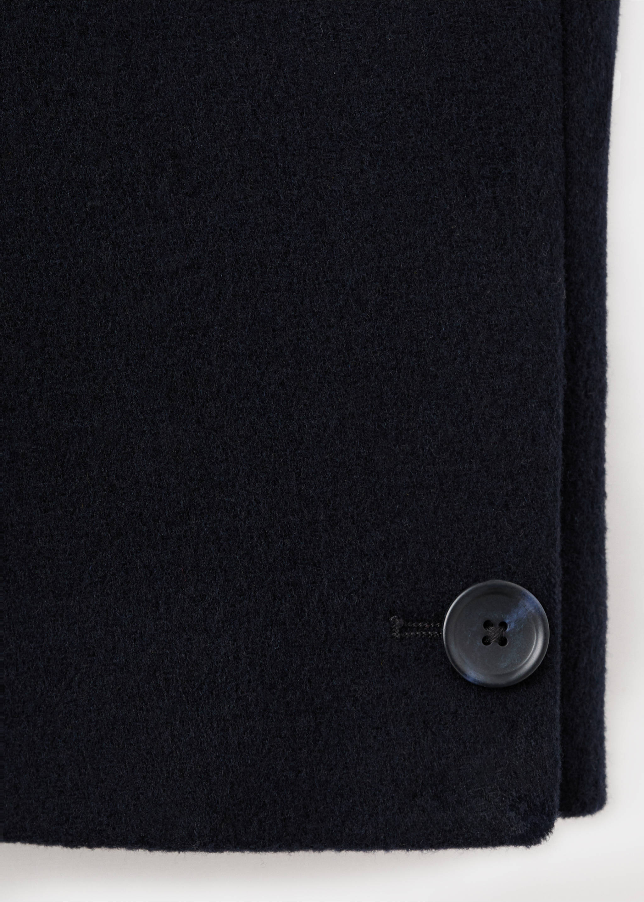 长款羊毛大衣 - null, 海军蓝. Ref: 17017890-00.