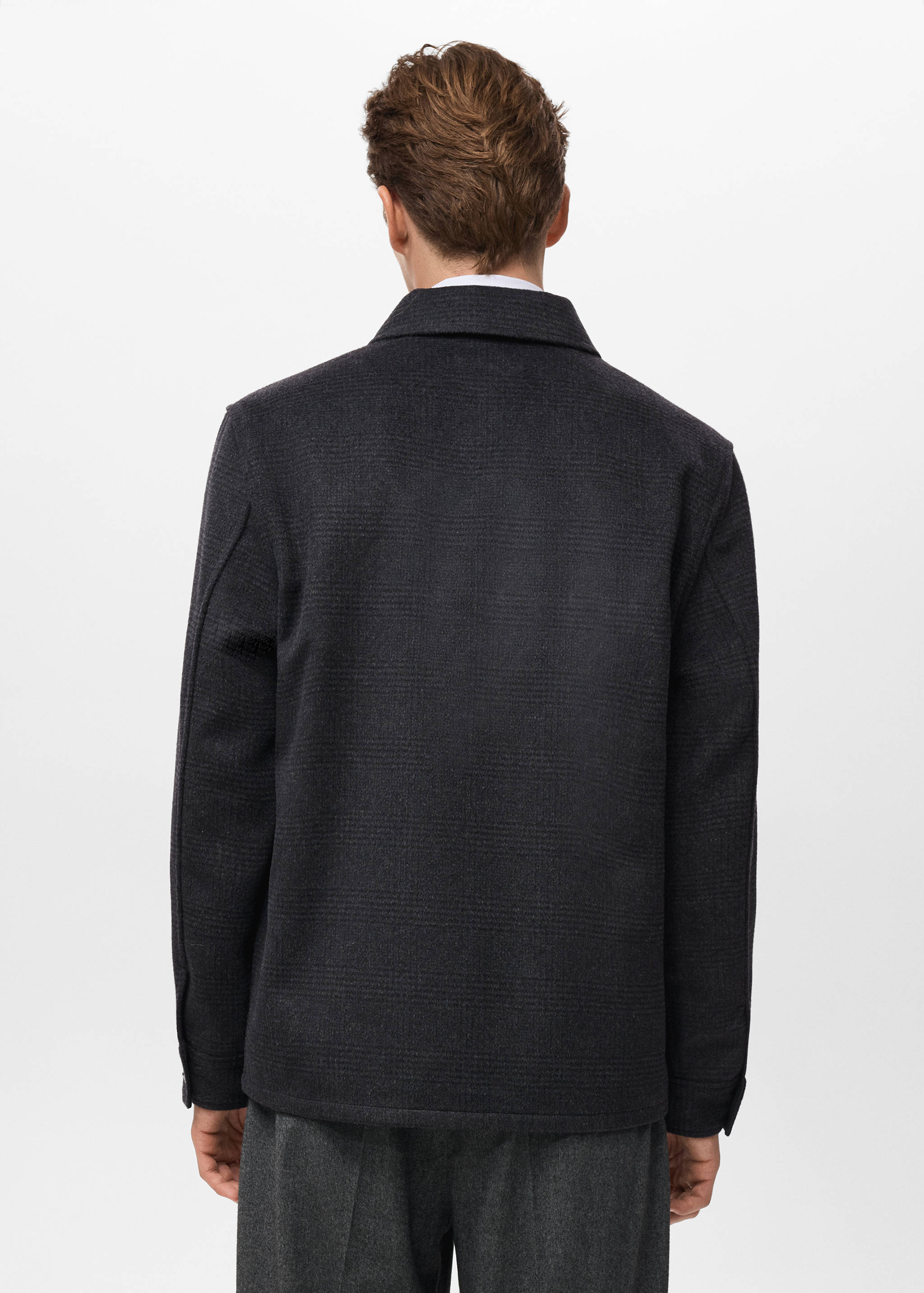 Wool-blend check jacket - Reverse of the article