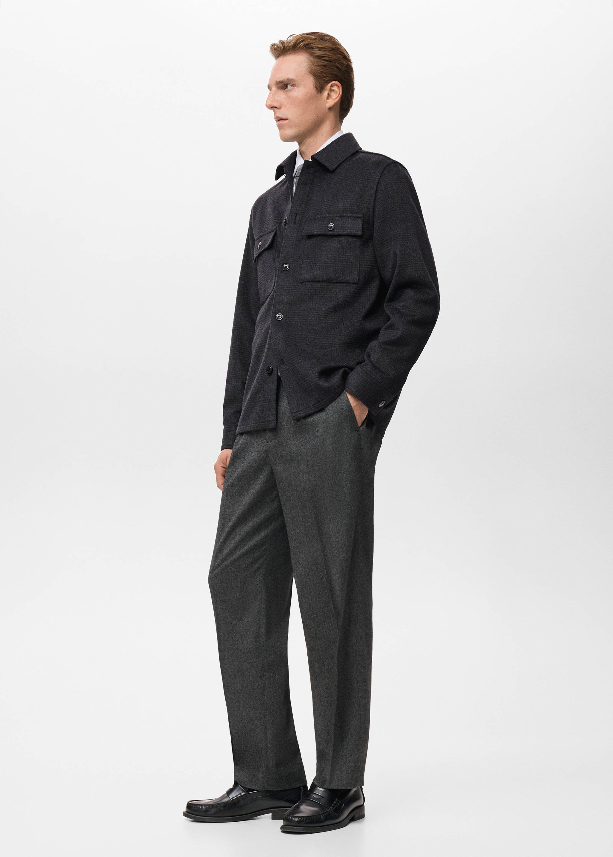 Wool-blend check jacket - Details of the article 2