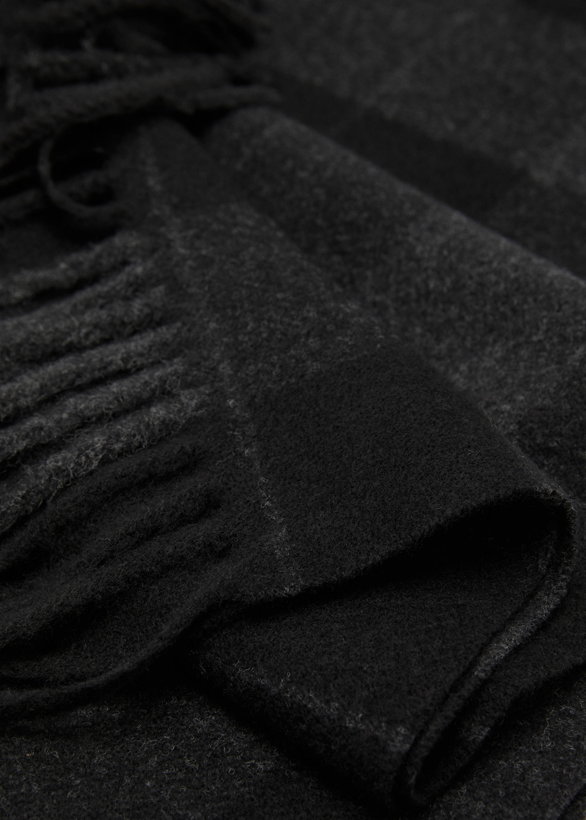 Écharpe carreaux écossais franges - Plan moyen