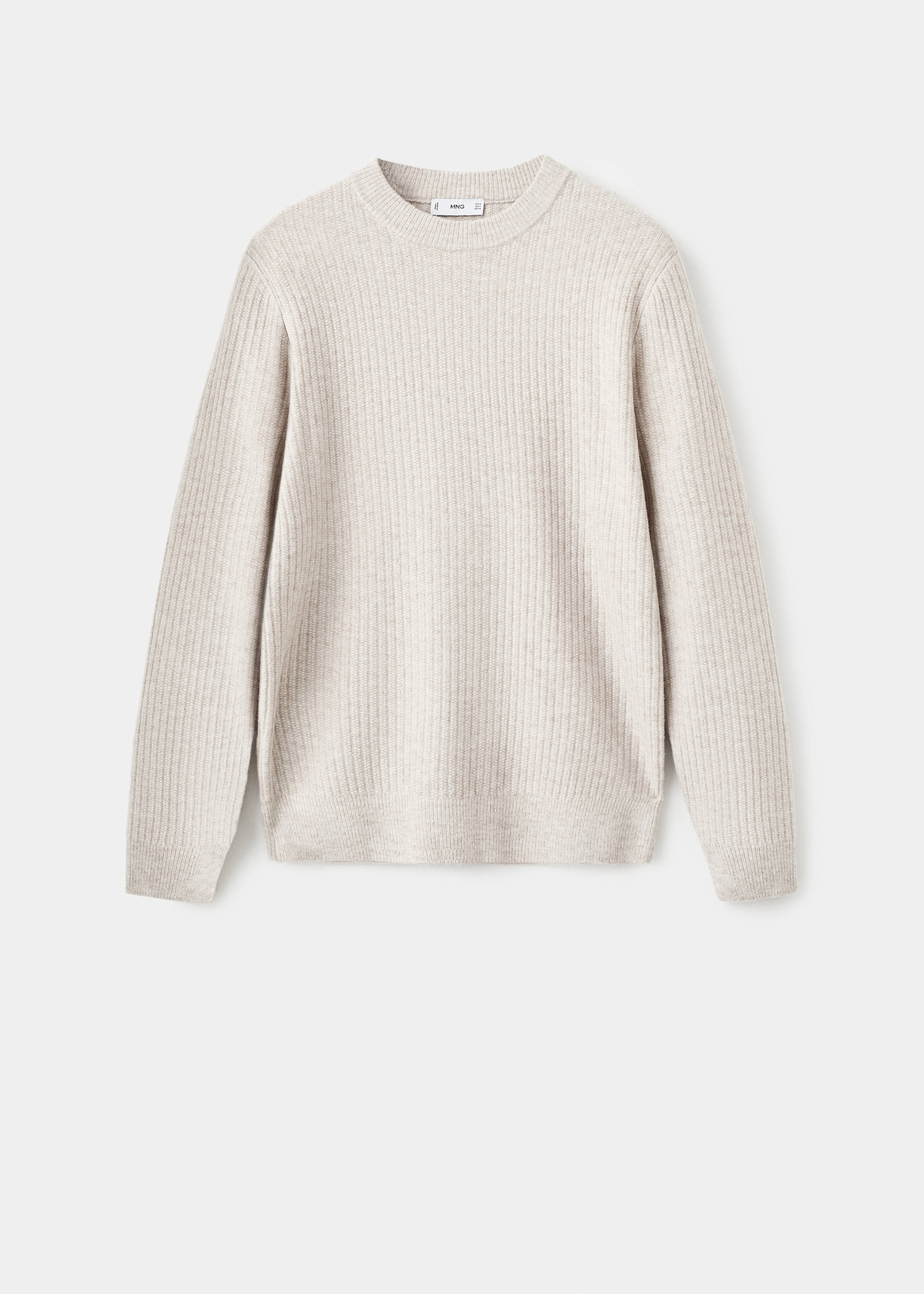 Knitted ribbed sweater - Article without model
