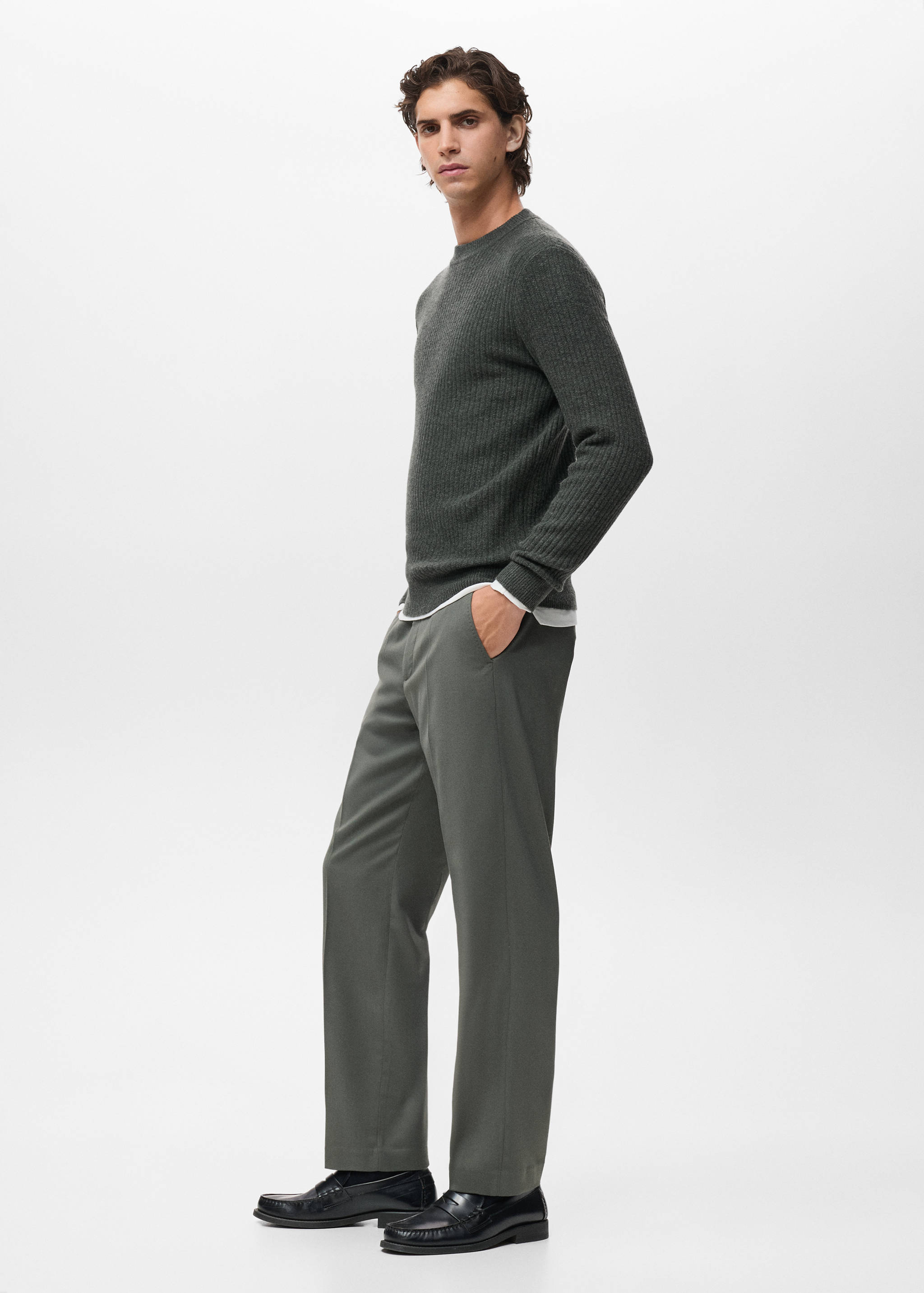 Knitted ribbed sweater - Details of the article 2