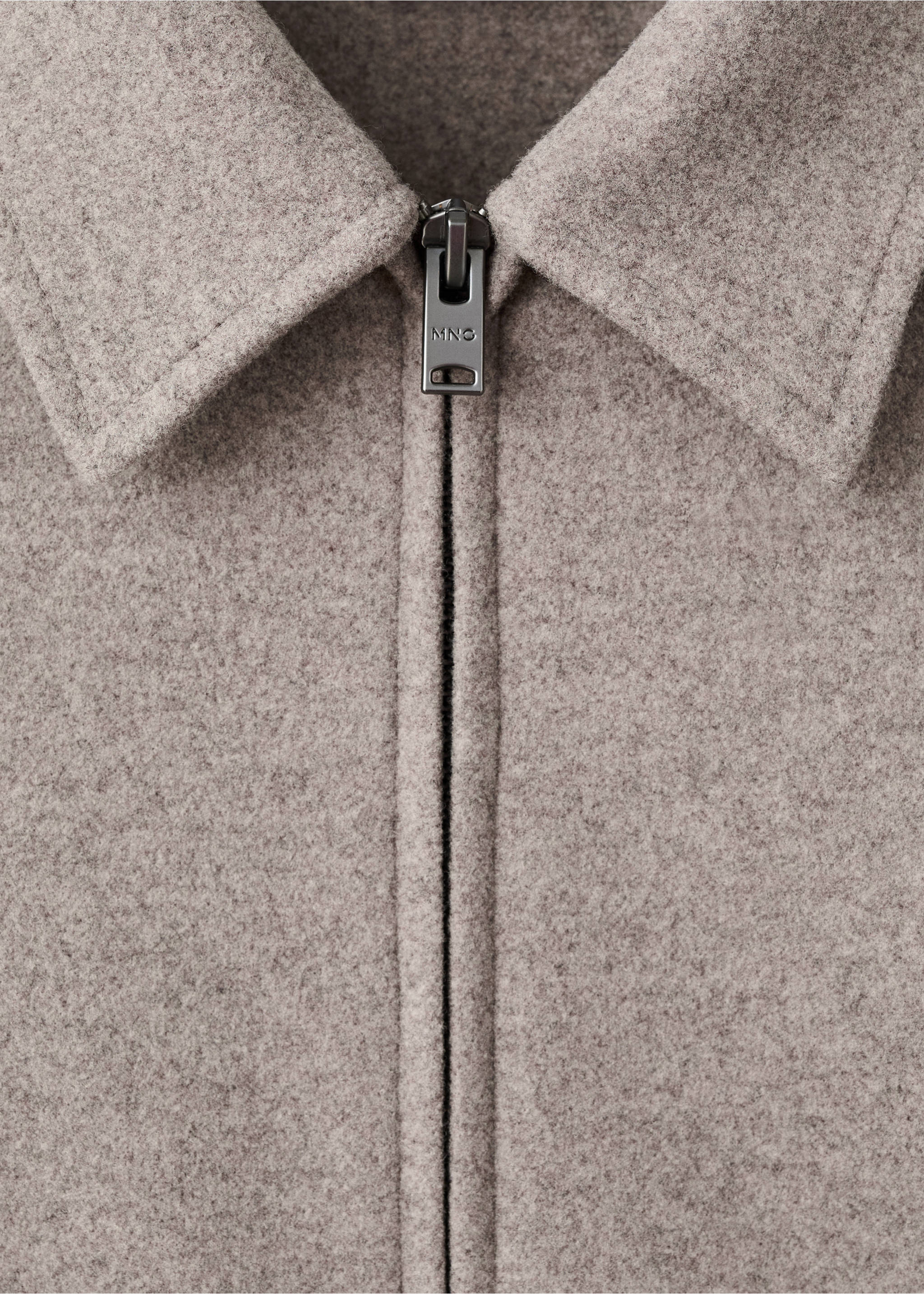 Chaqueta paño cremallera - Detalle del artículo 8, Marrón medio. Ref: 17017901-00.