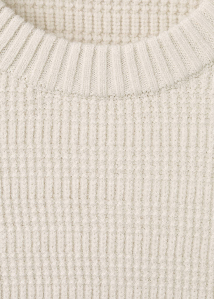 Structured knitted sweater — Off White