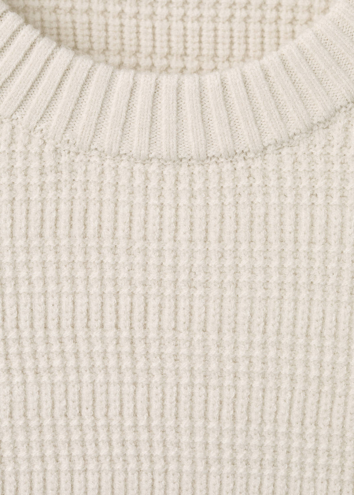 Structured knitted sweater — Off White