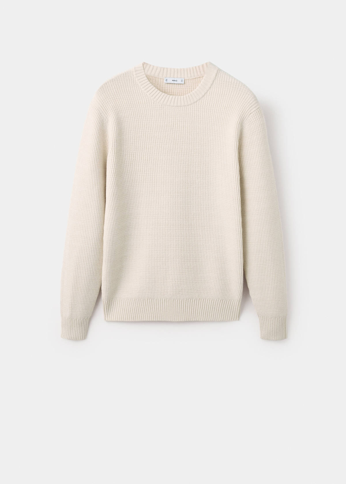 Structured knitted sweater — Off White