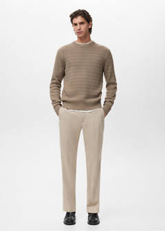 Structured knitted sweater — Medium Brown 2