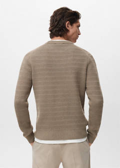 Structured knitted sweater — Medium Brown 3