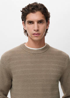 Structured knitted sweater — Medium Brown 4