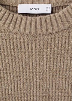 Structured knitted sweater — Medium Brown 8