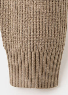 Structured knitted sweater — Medium Brown 9