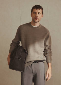 Structured knitted sweater — Medium Brown 6