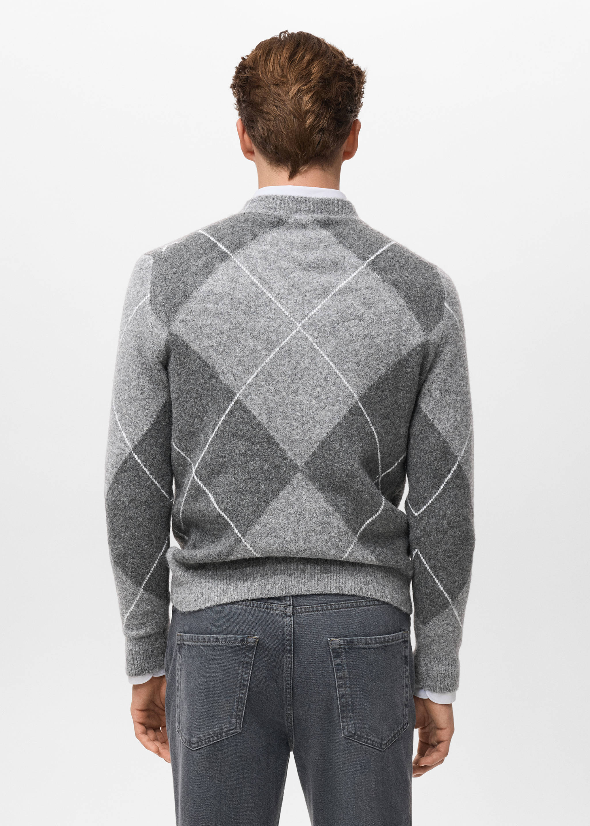 Argyle knit sweater - Reverse of the article