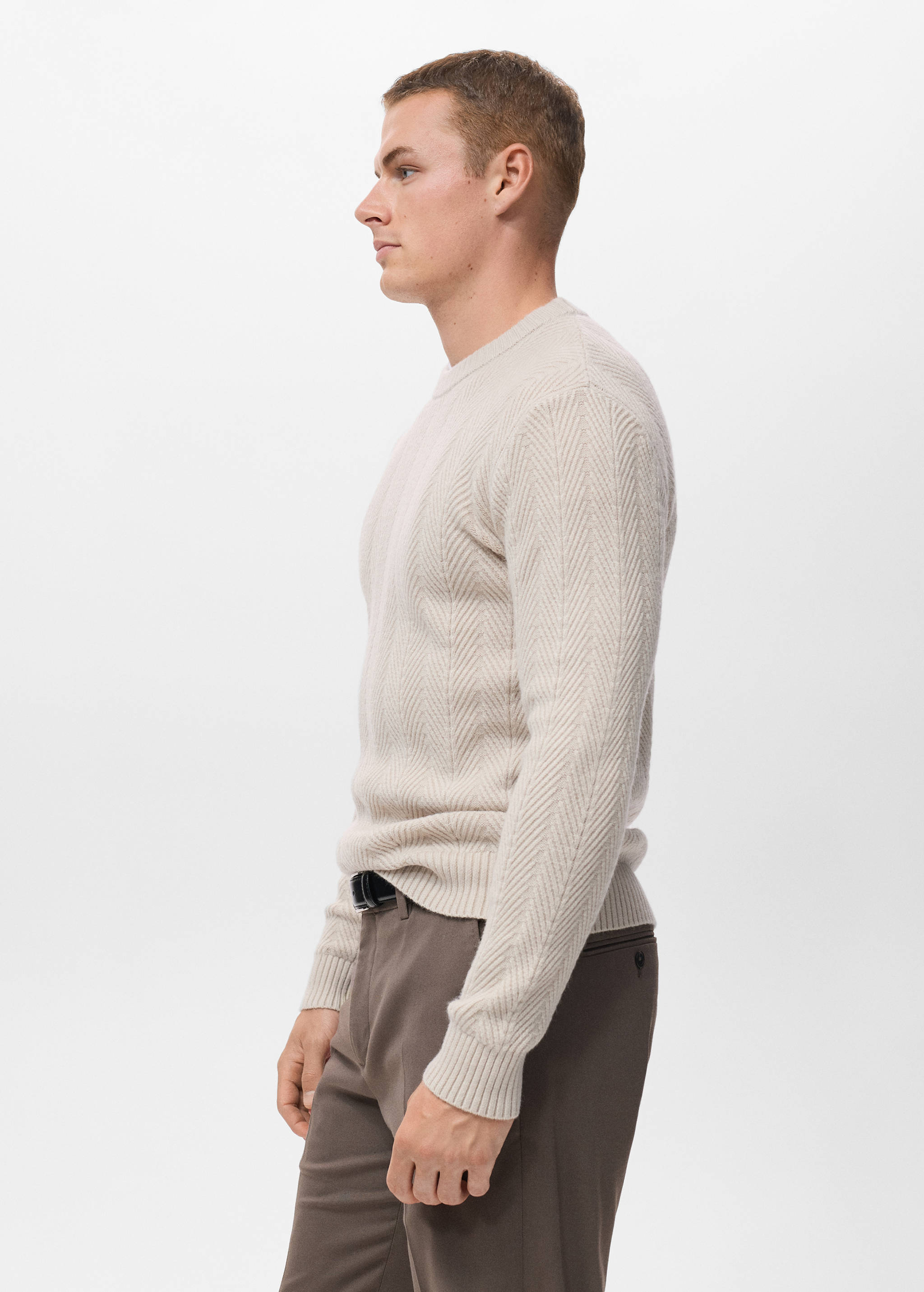 Herringbone structured sweater - Details of the article 2