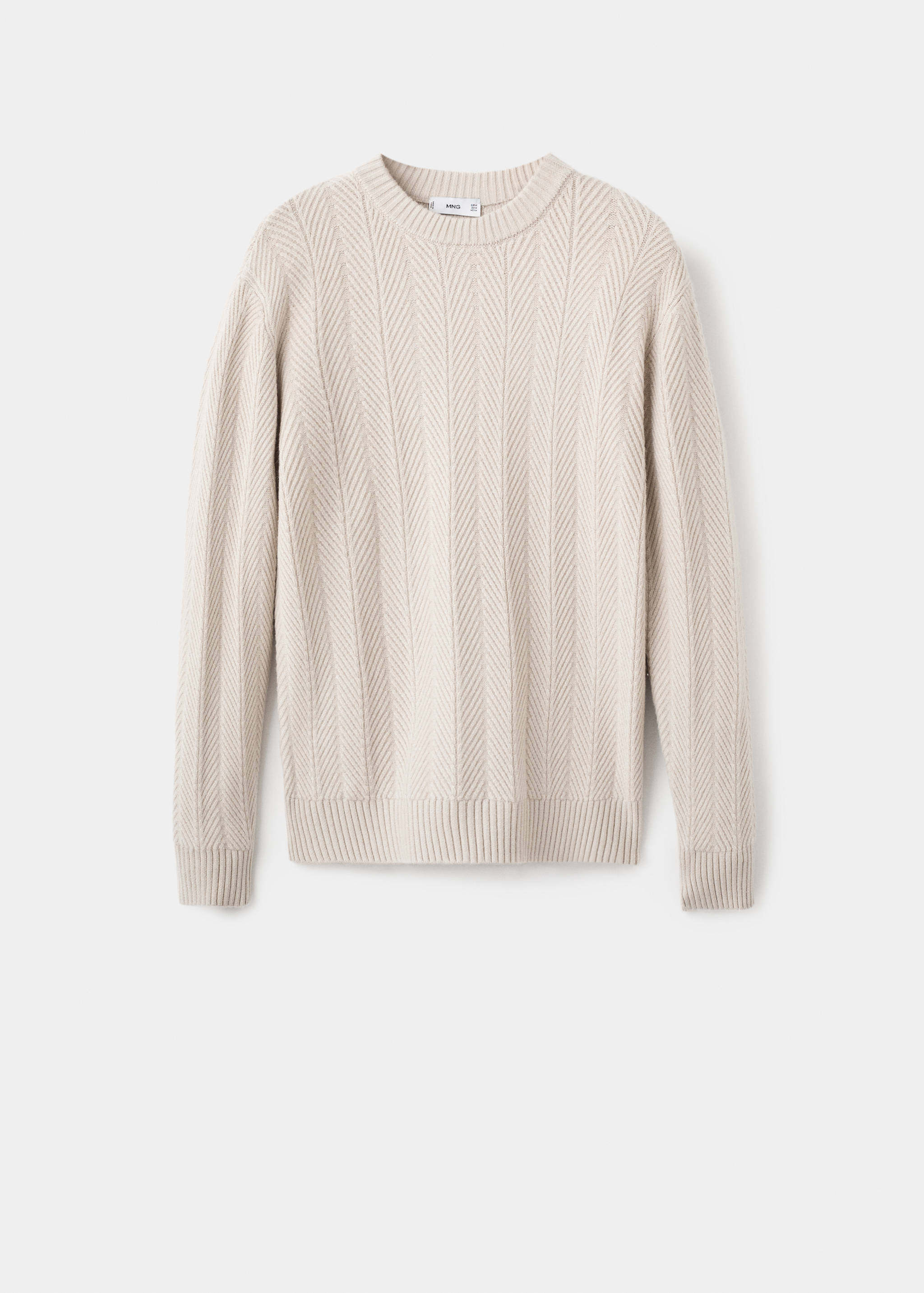 Herringbone structured sweater - Article without model