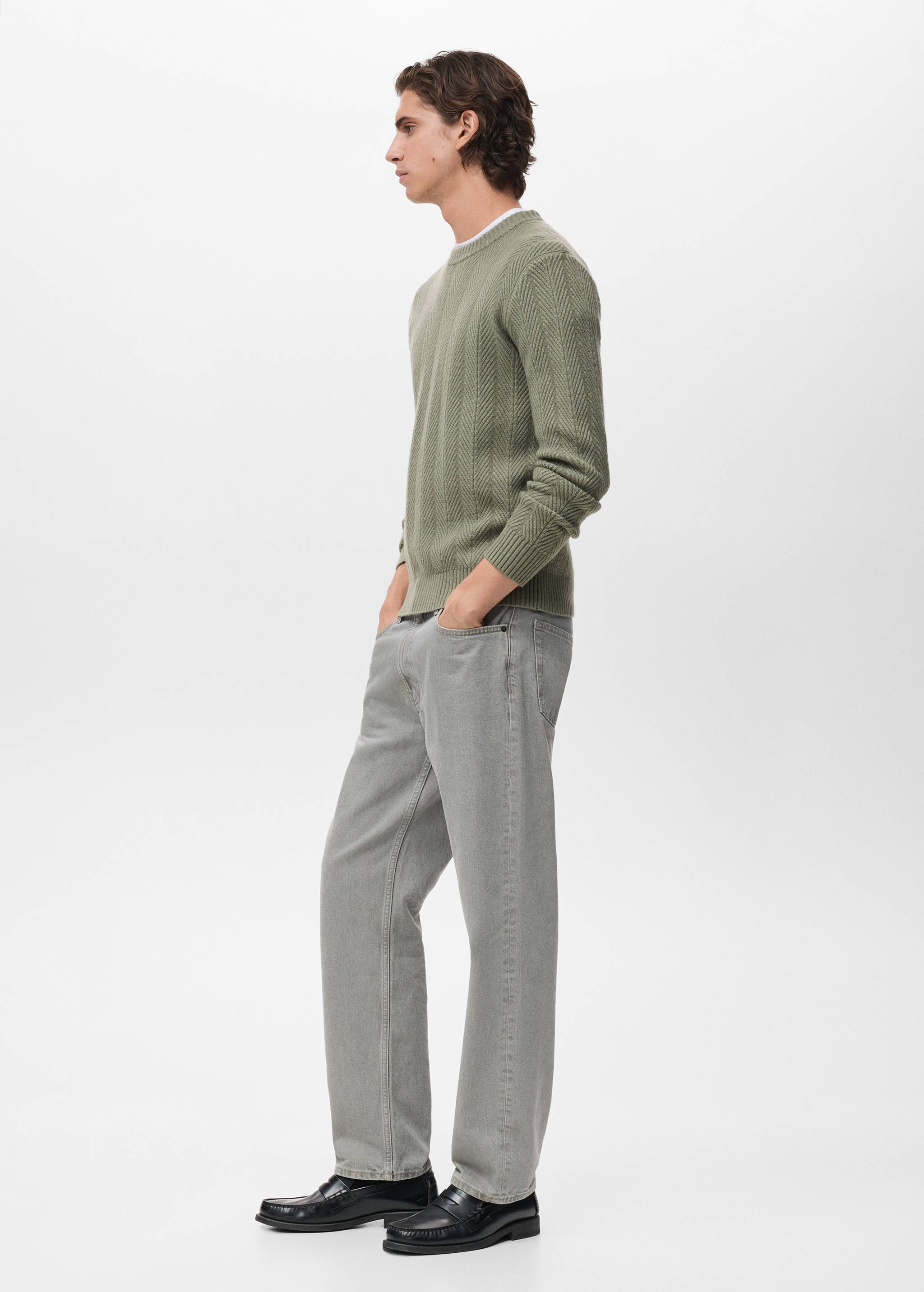 Herringbone structured sweater - Details of the article 2