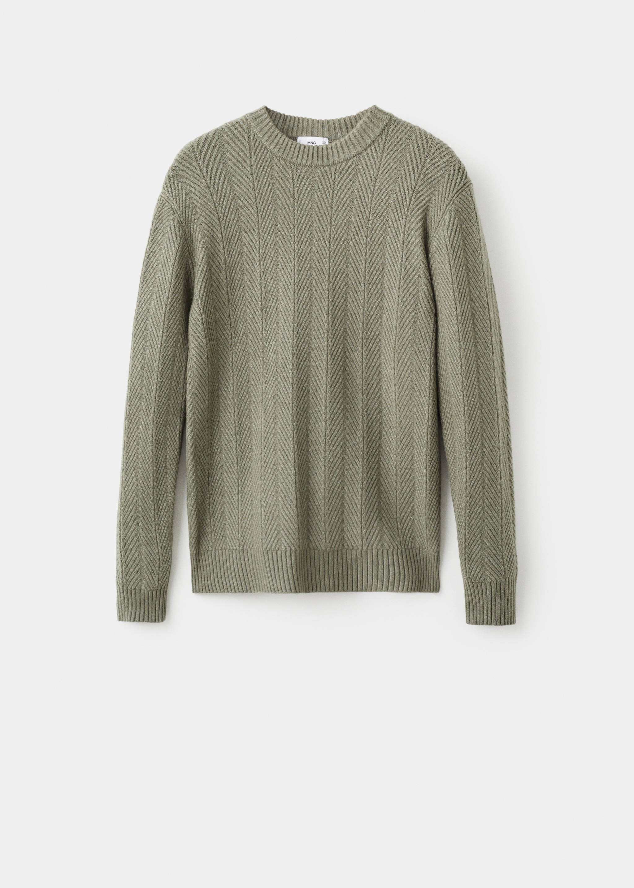 Herringbone structured sweater - Article without model