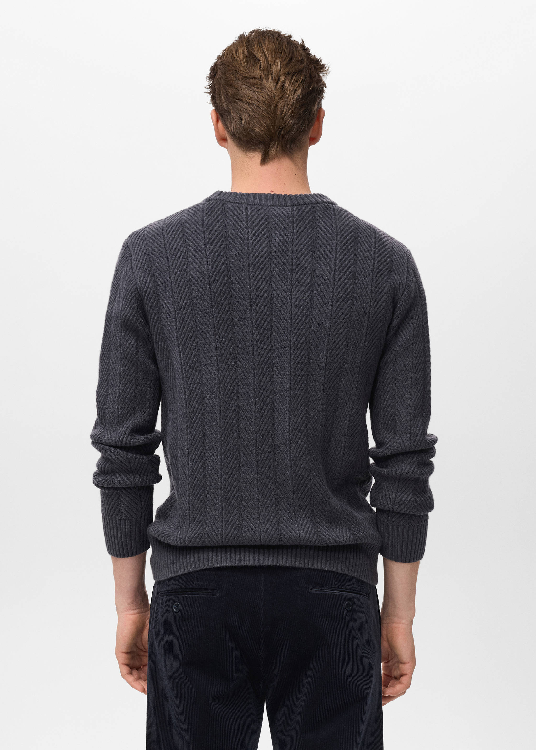 Herringbone structured sweater - Reverse of the article