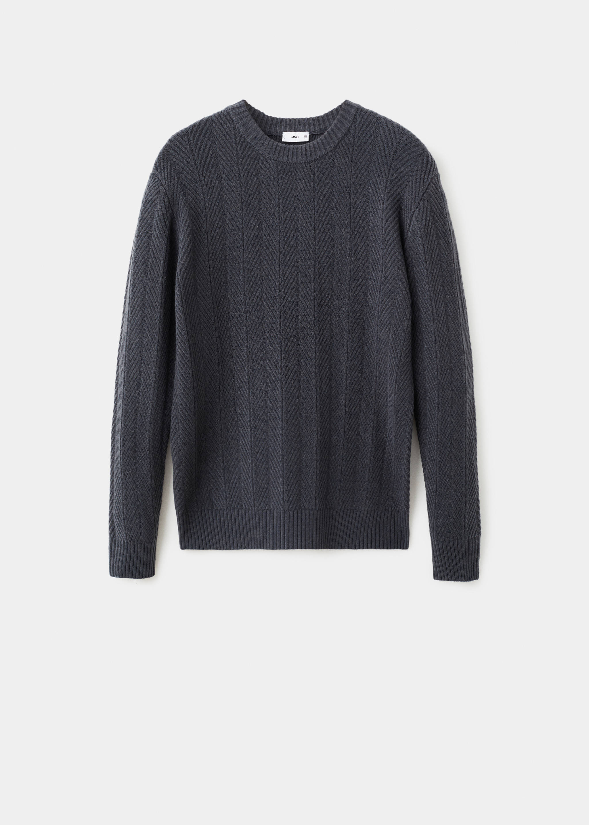 Herringbone structured sweater - Article without model
