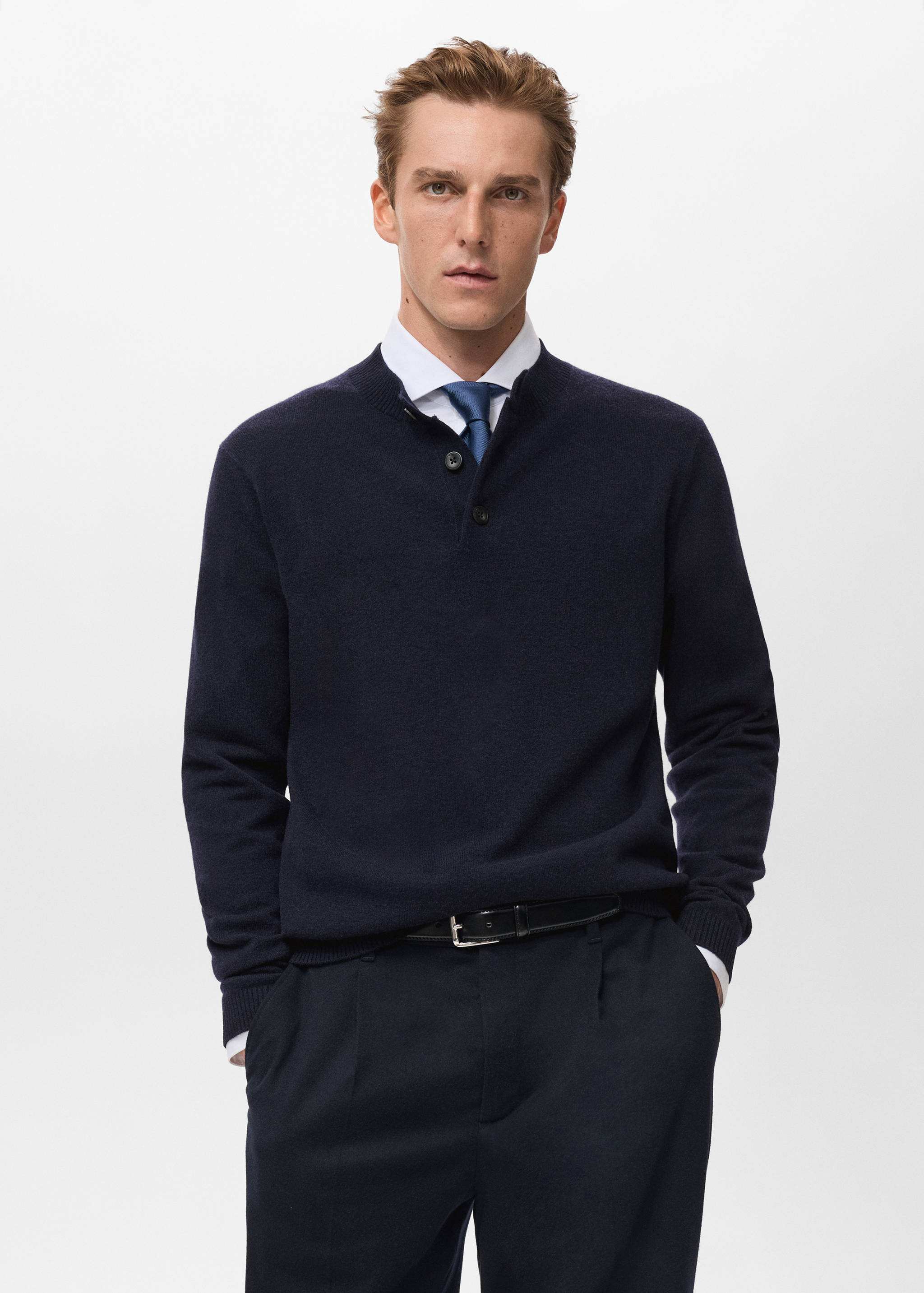 100% extra-fine wool knitted sweater - Medium plane