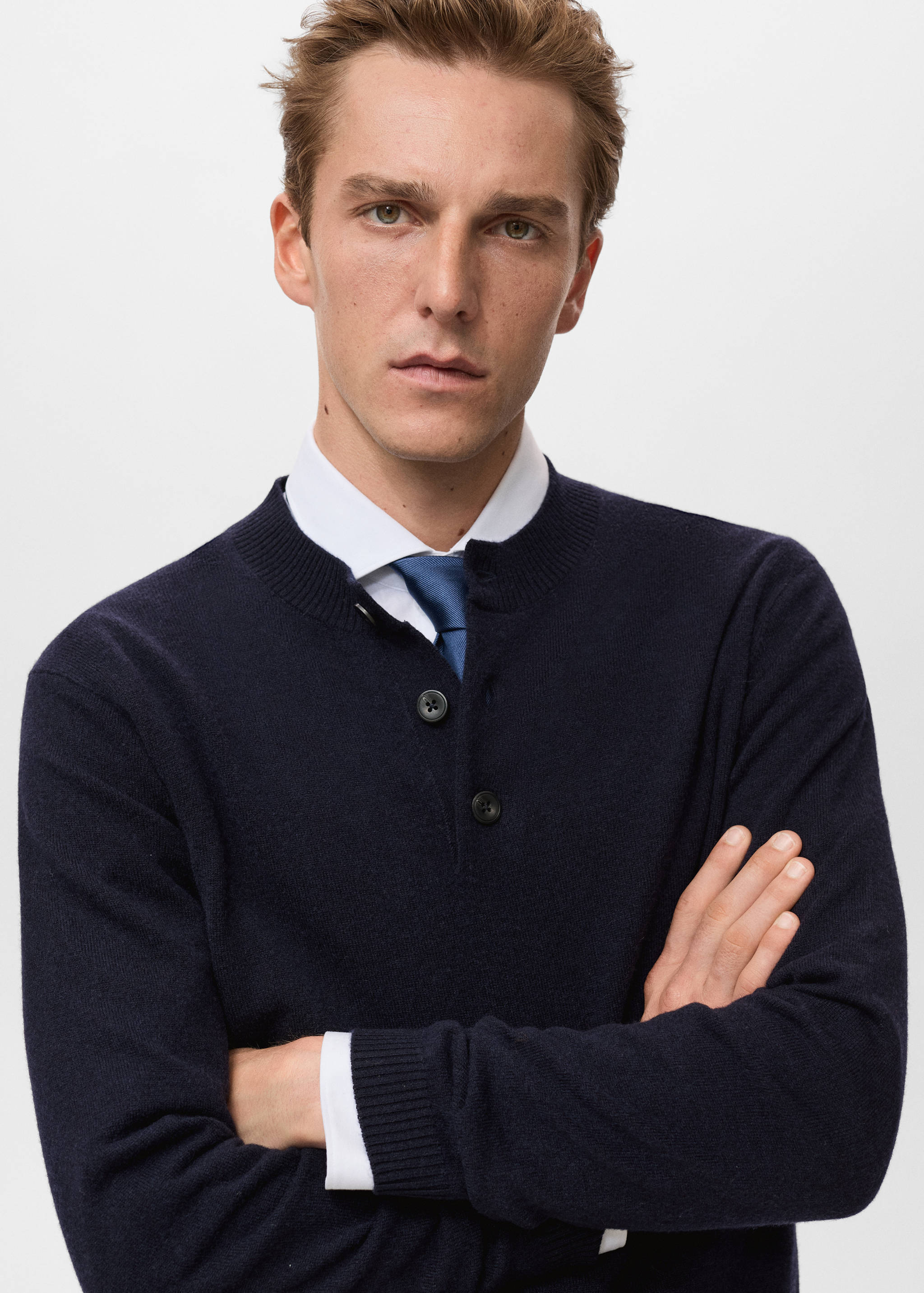 100% extra-fine wool knitted sweater - Details of the article 1