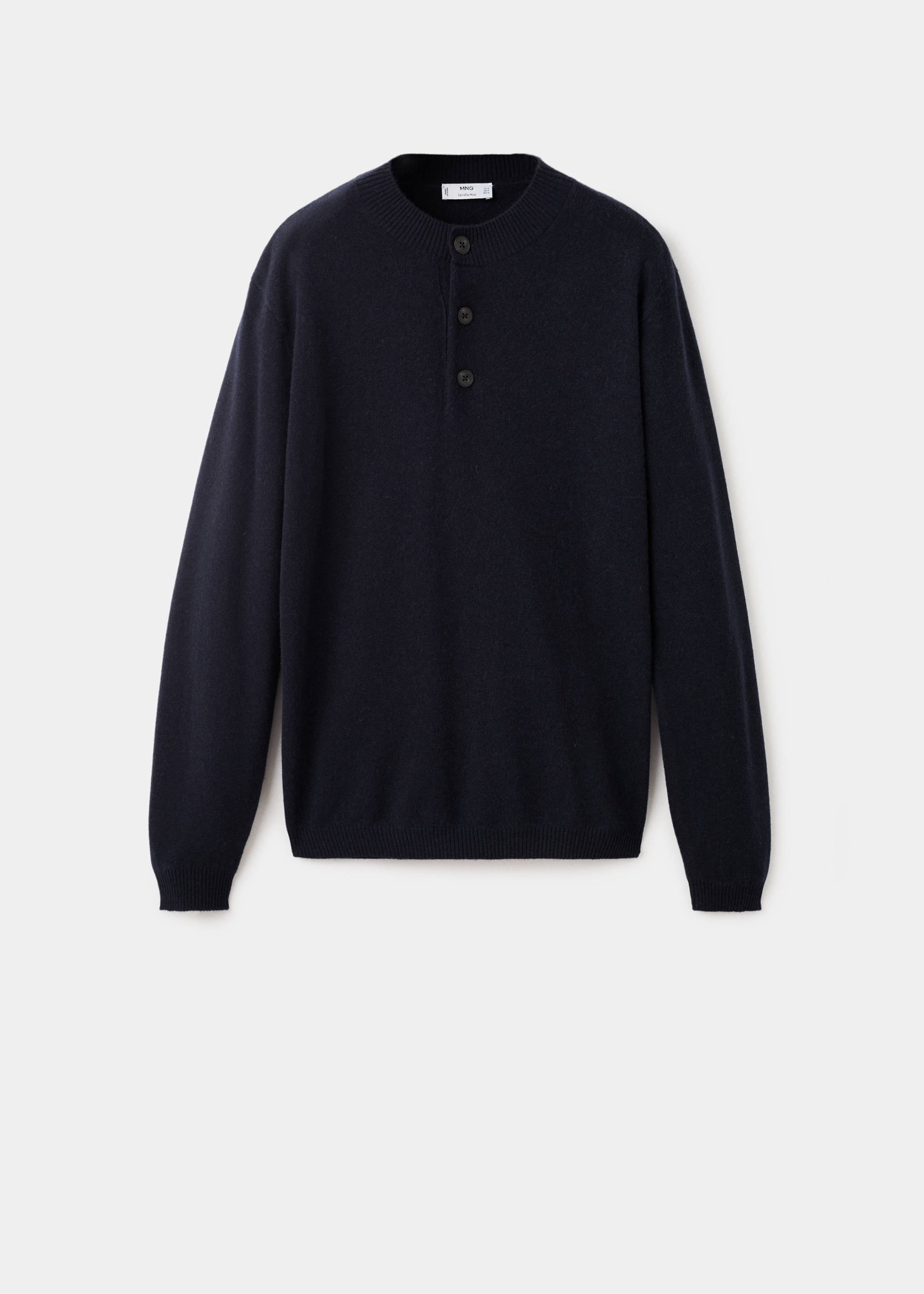 100% extra-fine wool knitted sweater - Article without model