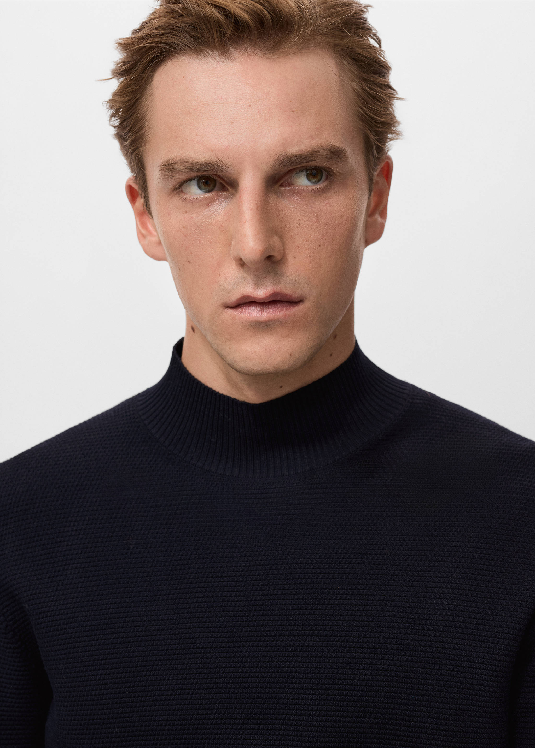 Structured perkins-neck sweater - Details of the article 1