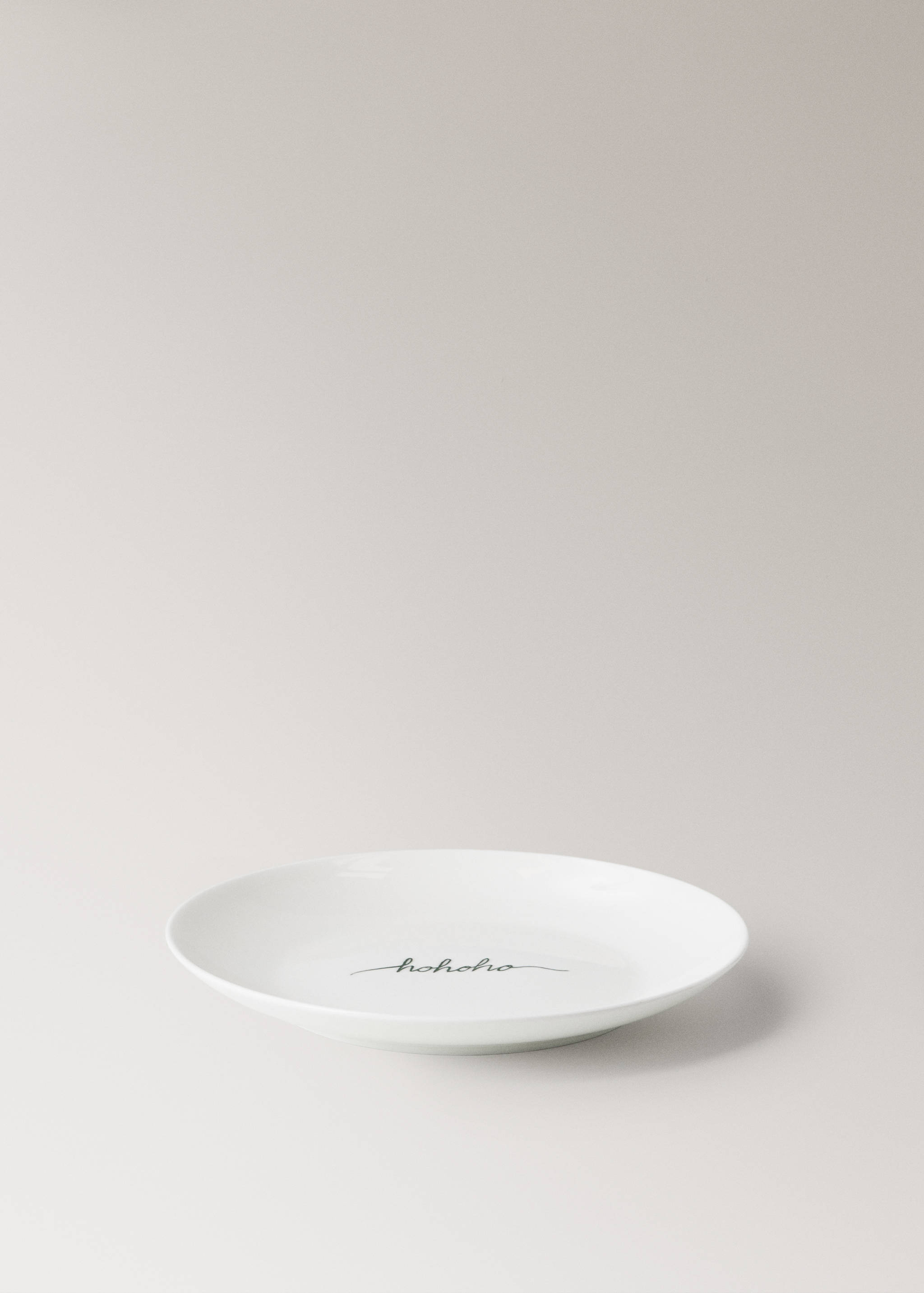 Bone china dessert plate with Christmas phrase detail - Details of the article 2