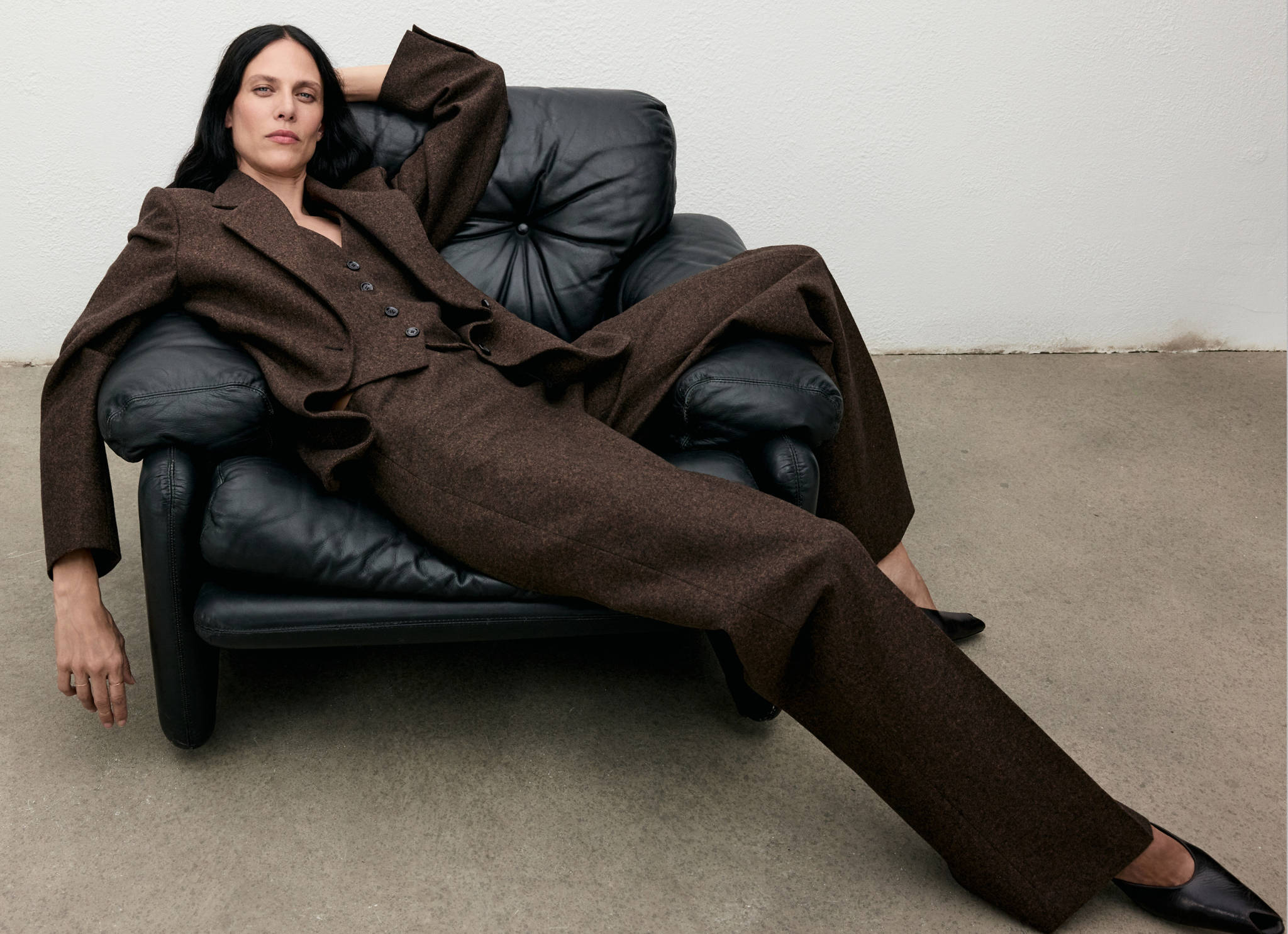 Speckled wool trousers - Panoramic plane