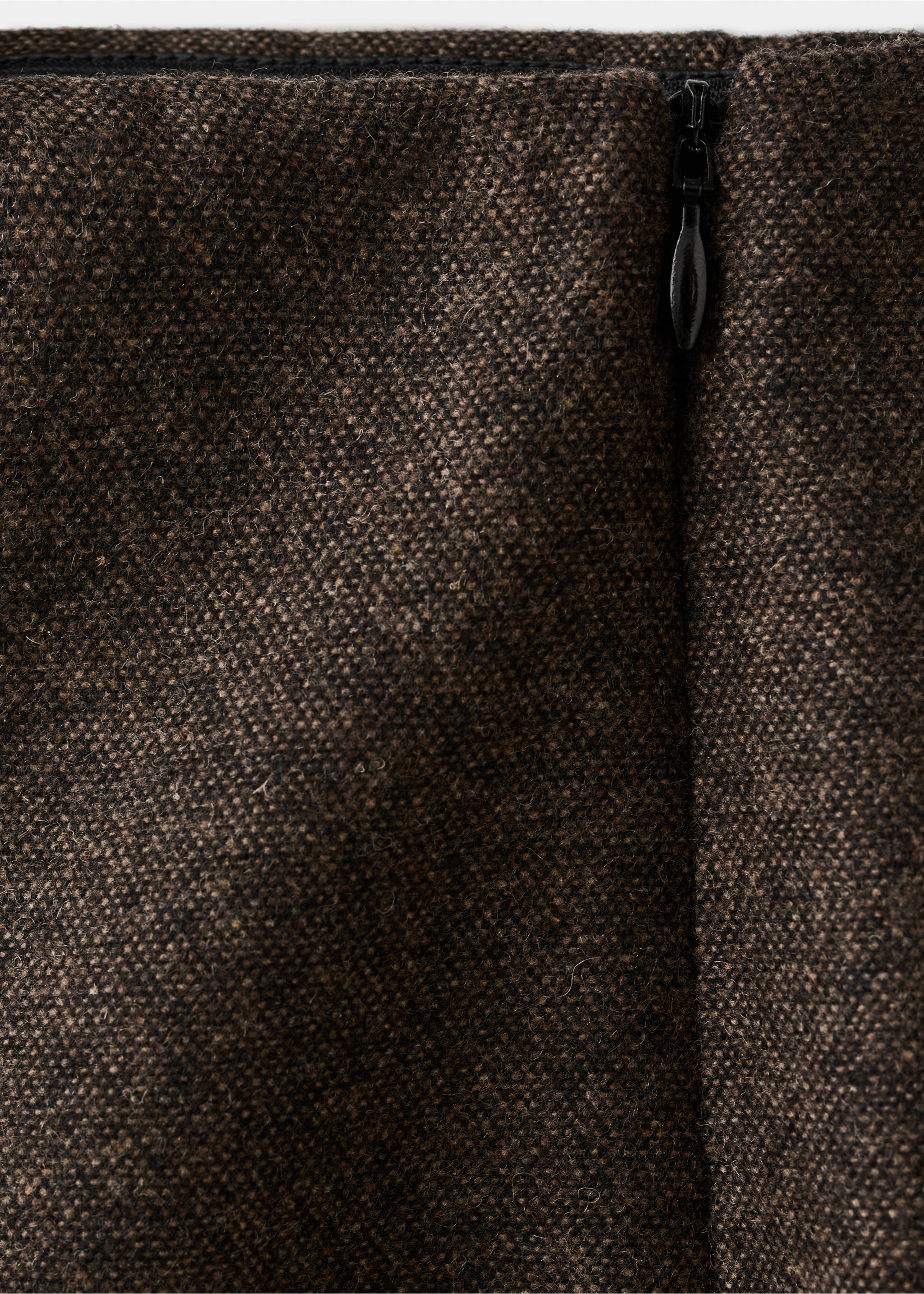 Speckled wool trousers - Details of the article 8, Brown. Ref: 17017914-00.