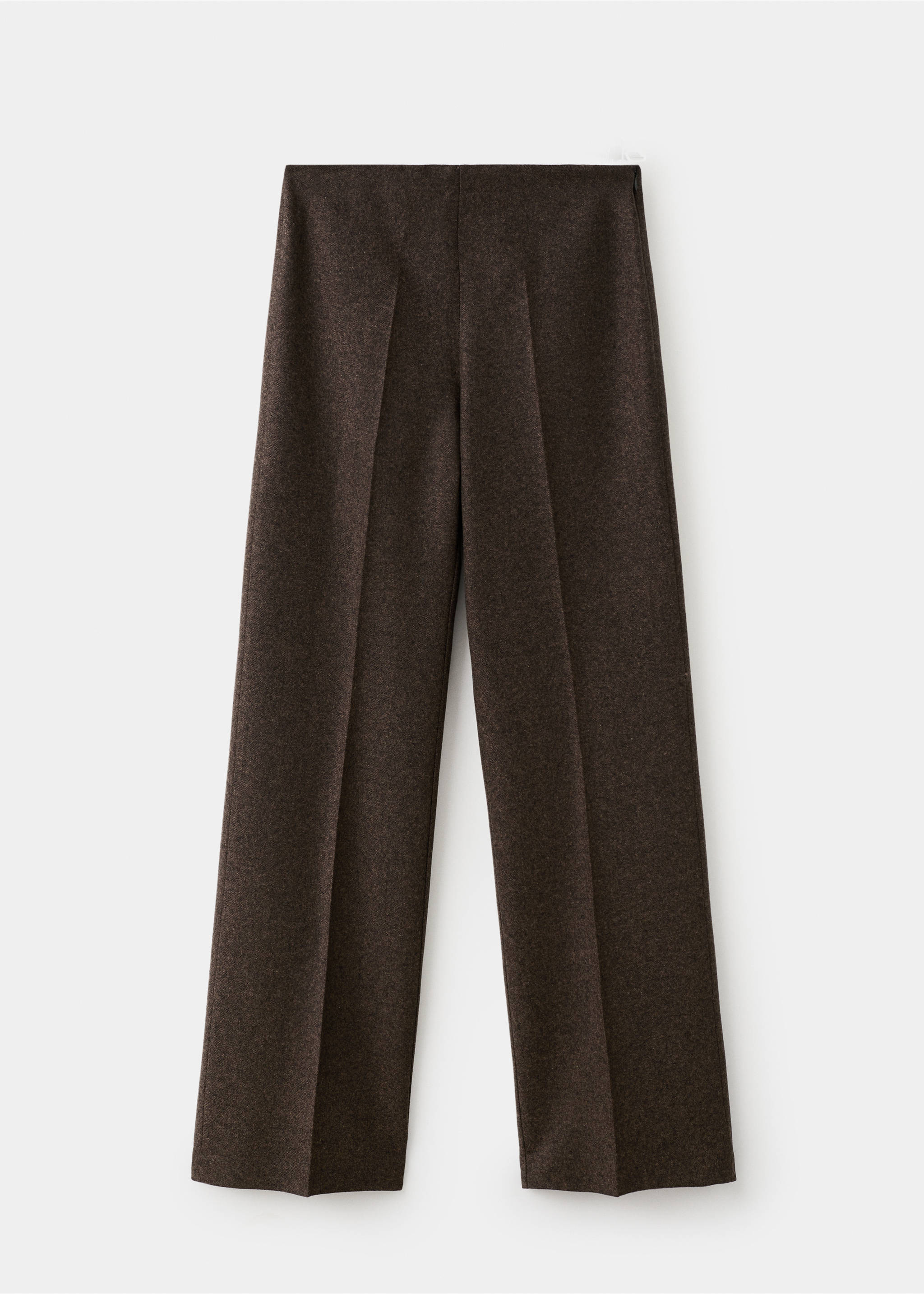 Speckled wool trousers - Article without model, Brown. Ref: 17017914-00.