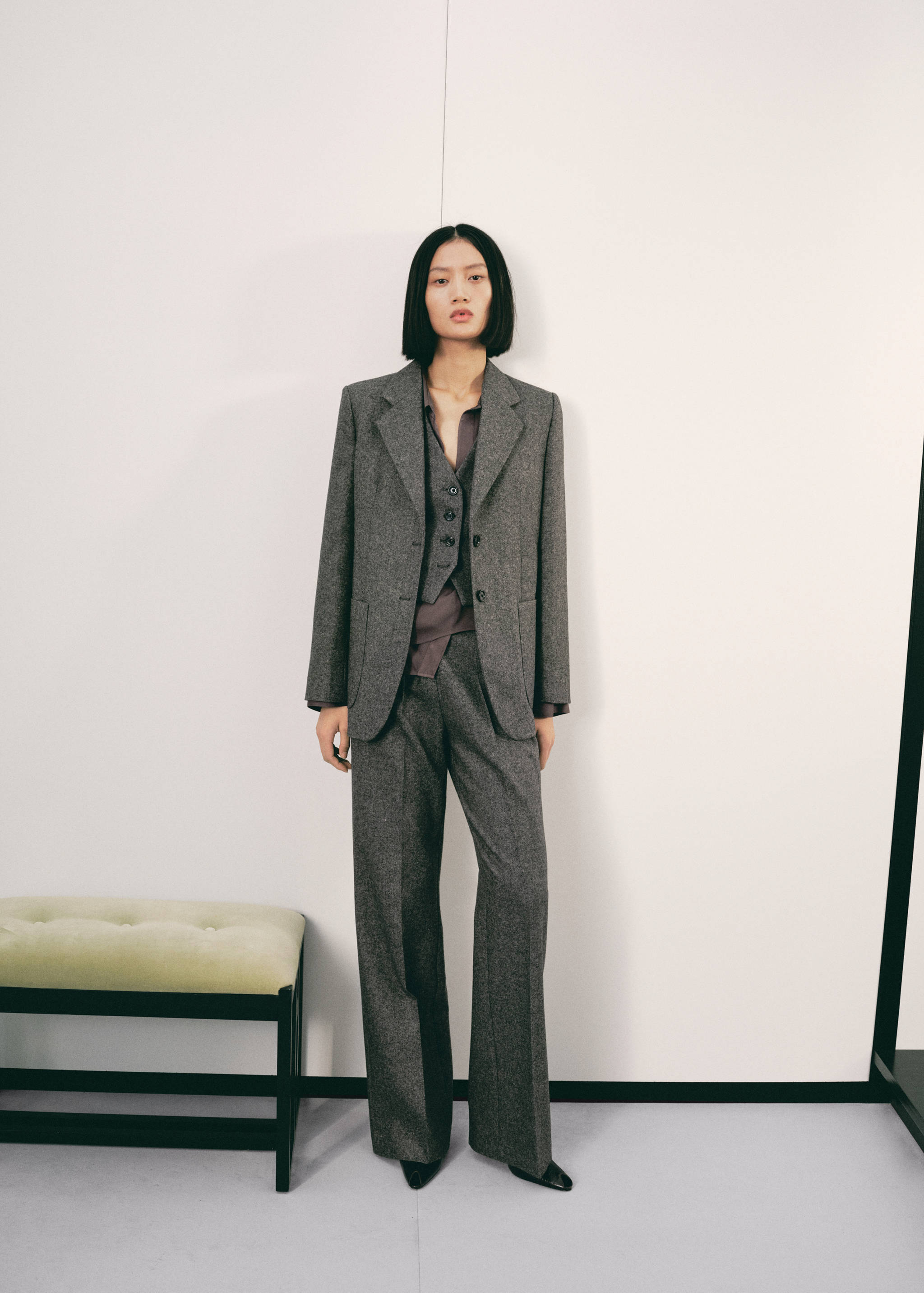 Melierte Wollhose - Mittlere Ansicht