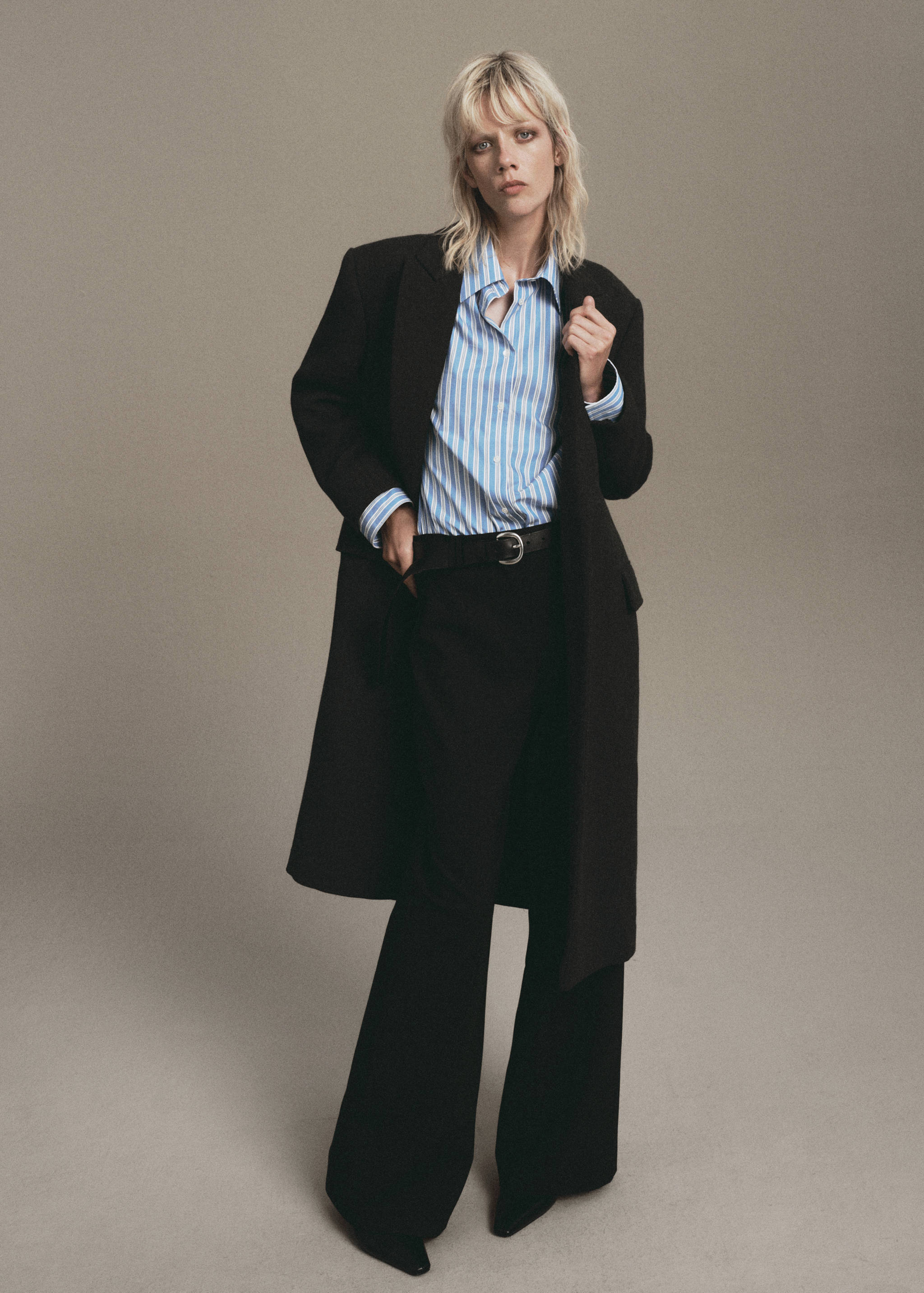 Zipped straight trousers - General plane