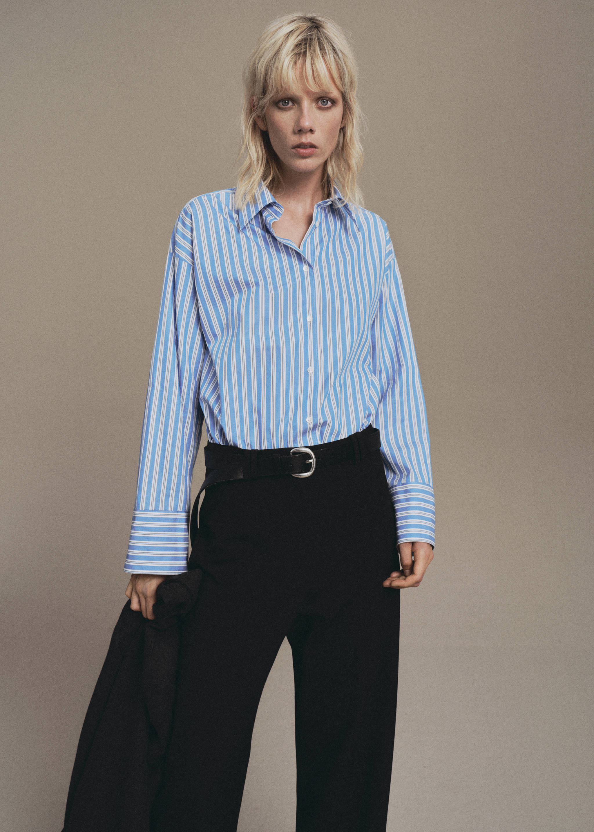 Zipped straight trousers - Medium plane