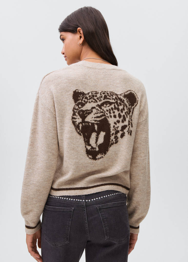 Tiger print sweater — Pink