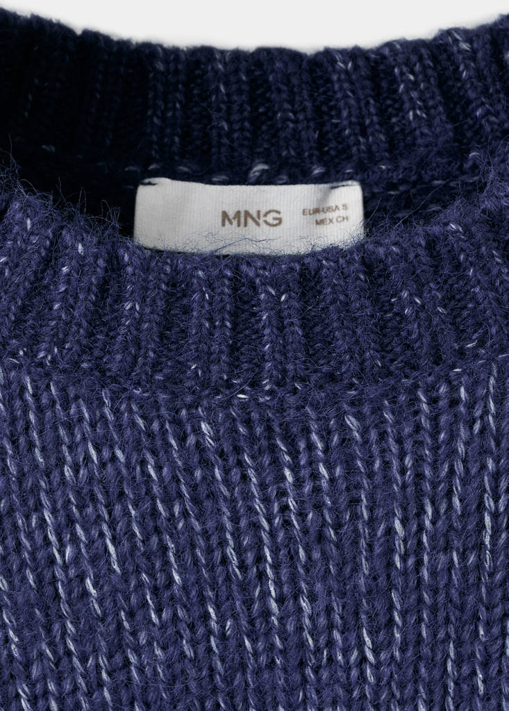 Knit embroidered sweater — Blue