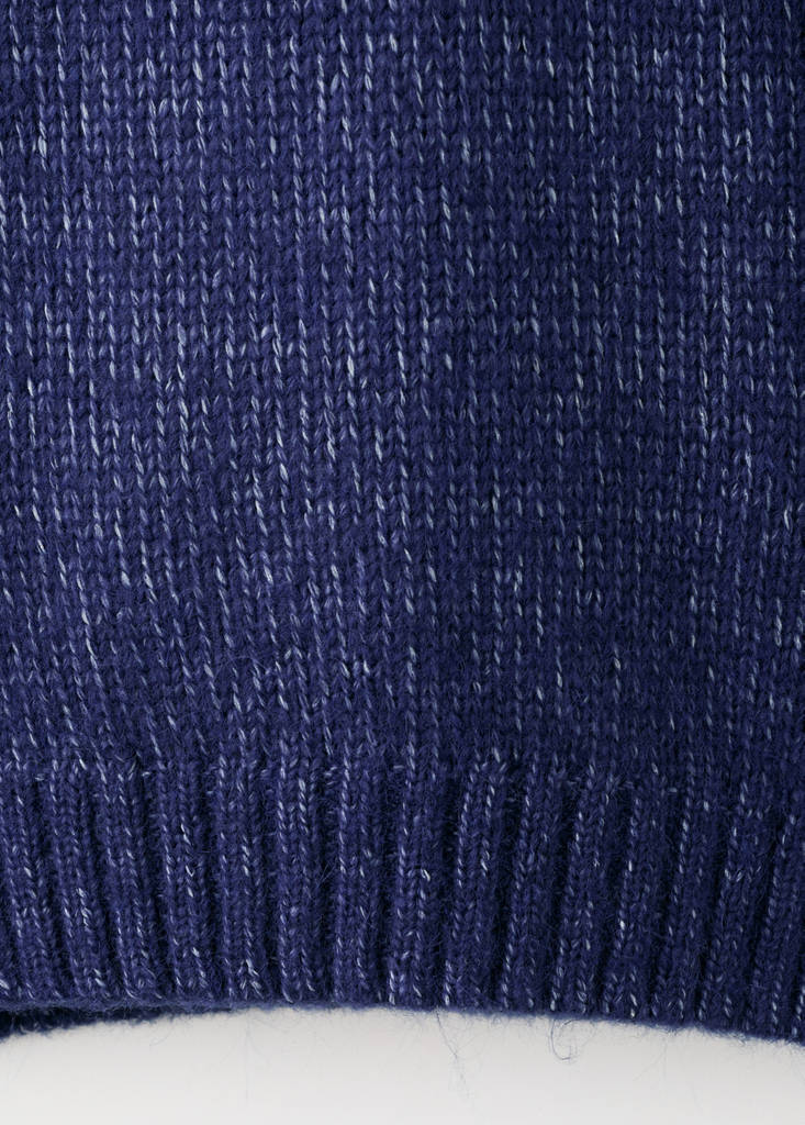 Knit embroidered sweater — Blue