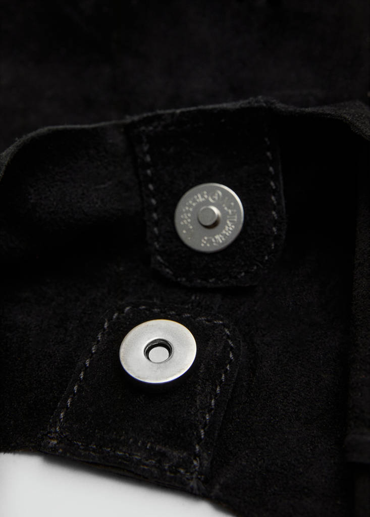 Suede leather mini-bag — Black