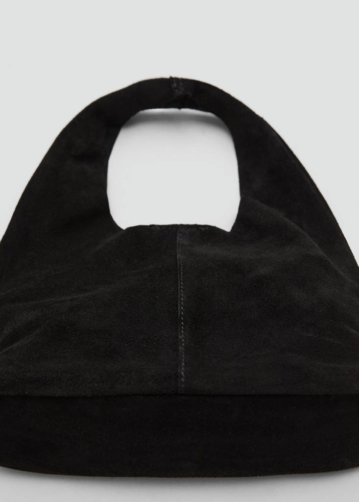Suede leather mini-bag — Black
