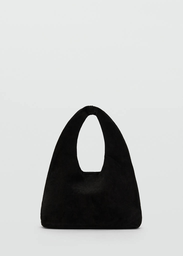 Suede leather mini-bag — Black