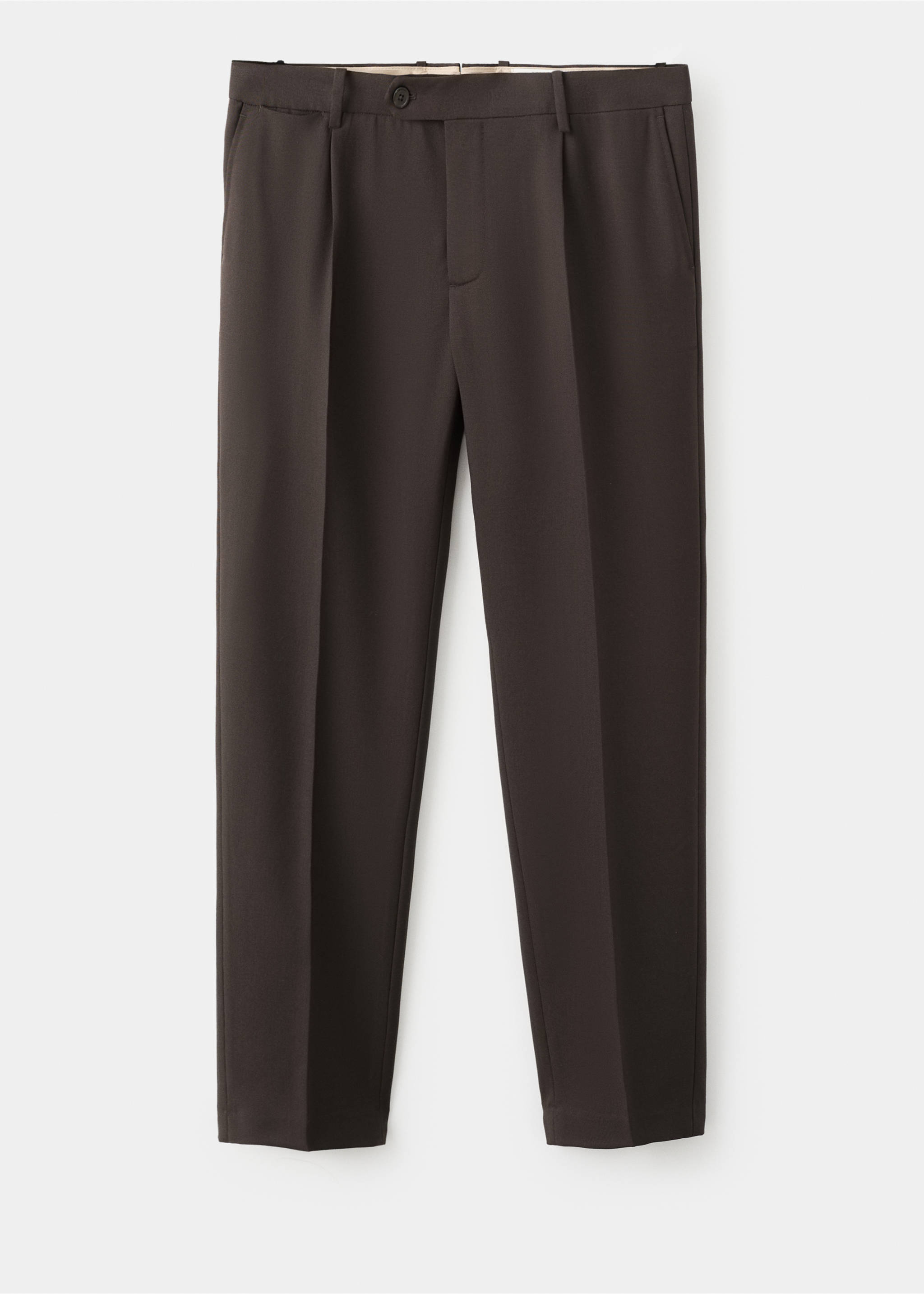 100% Italian wool smart pants - Article without model, Brown. Ref: 17018274-00.