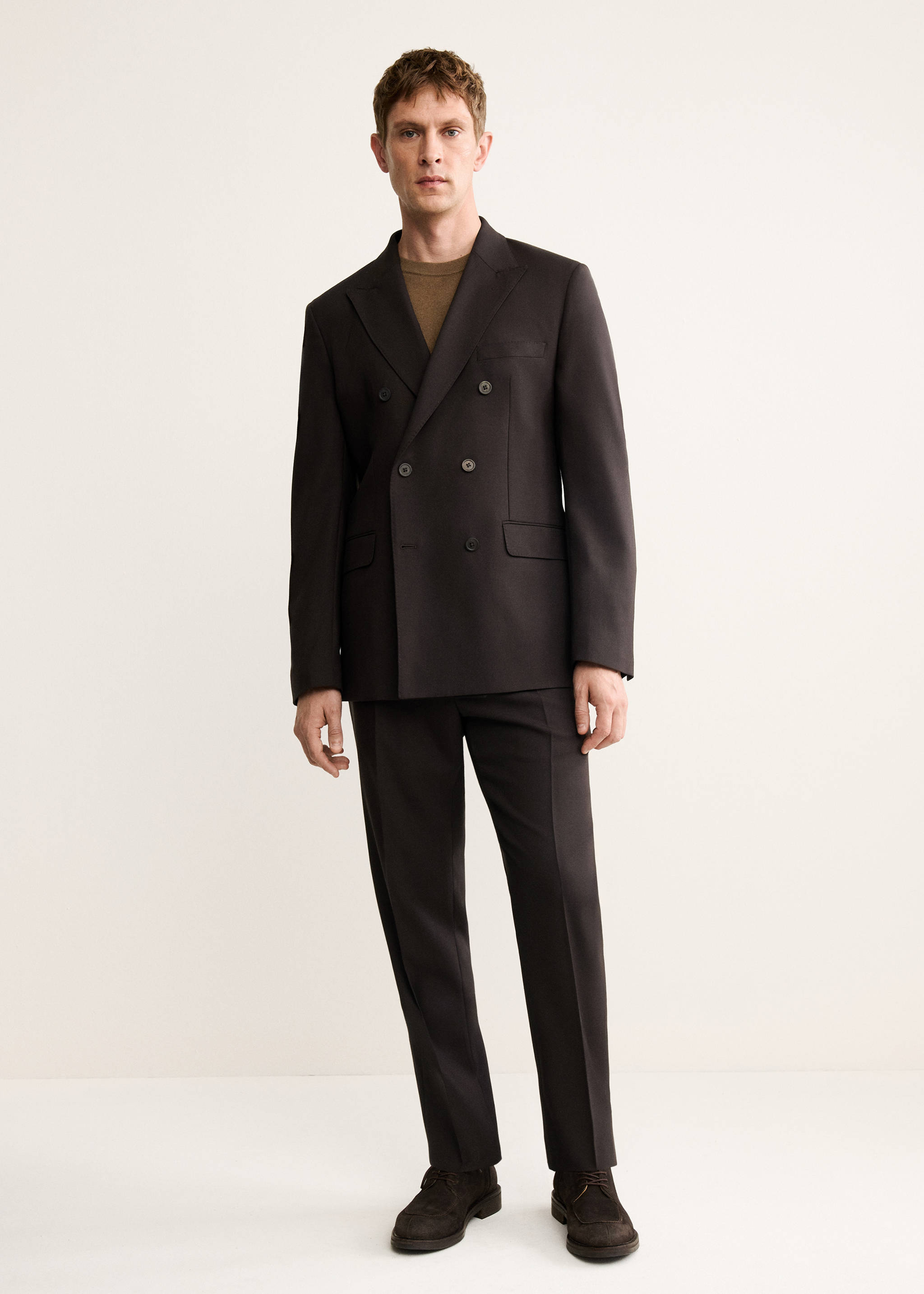 100% Italian wool smart pants - General plane