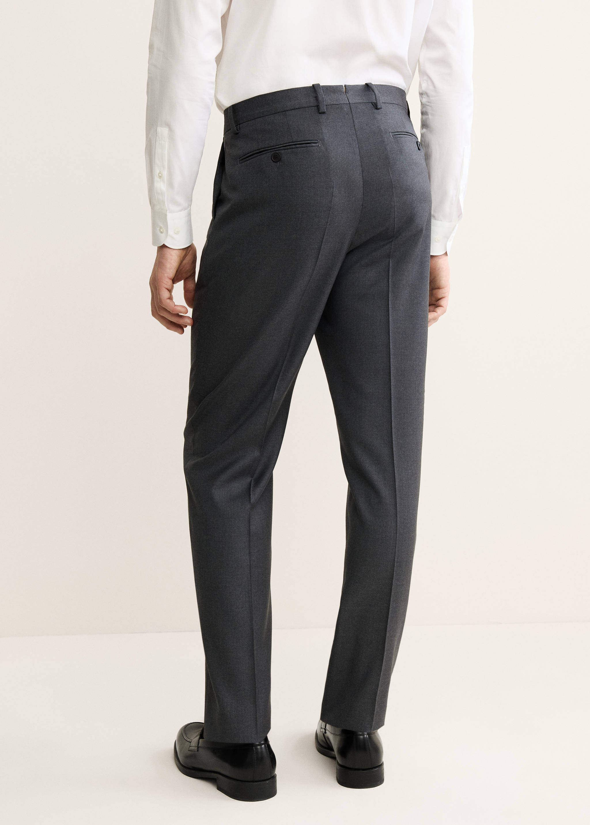 100% Italian virgin wool flannel suit trousers - Reverse of the article
