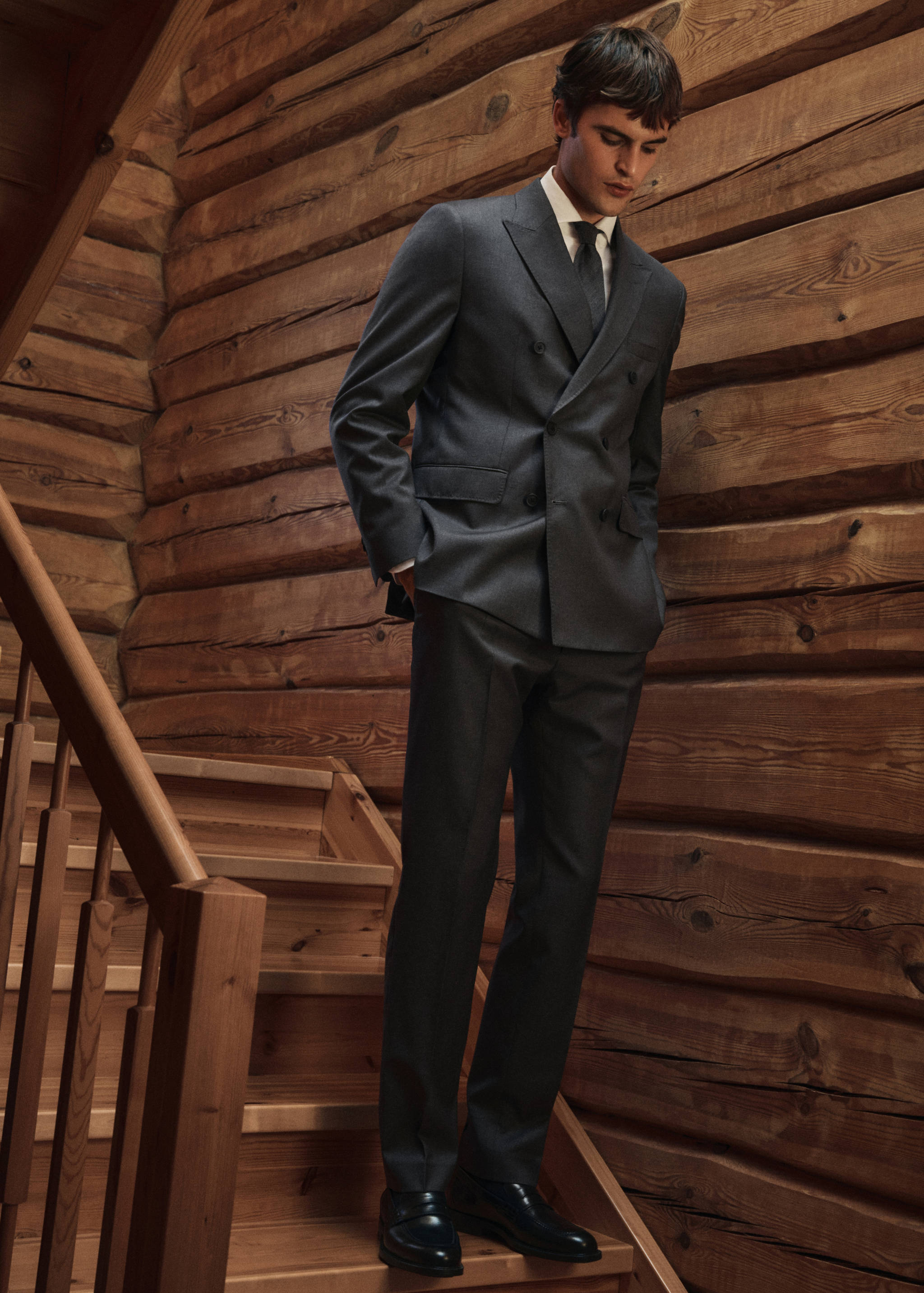 Flanellen pantalon 100% Italiaanse wol - Detail van het artikel 5