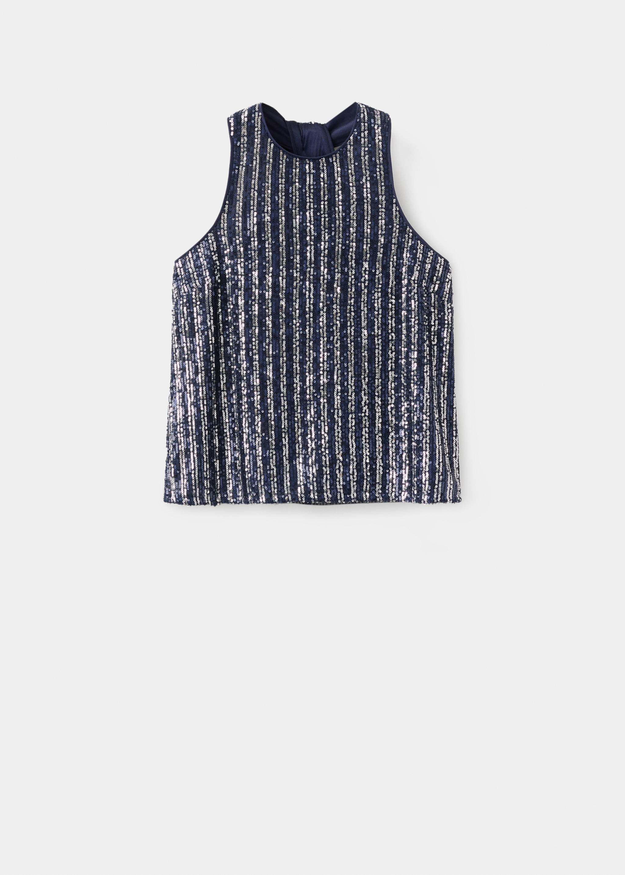 Multicolour striped sequins top - Article without model