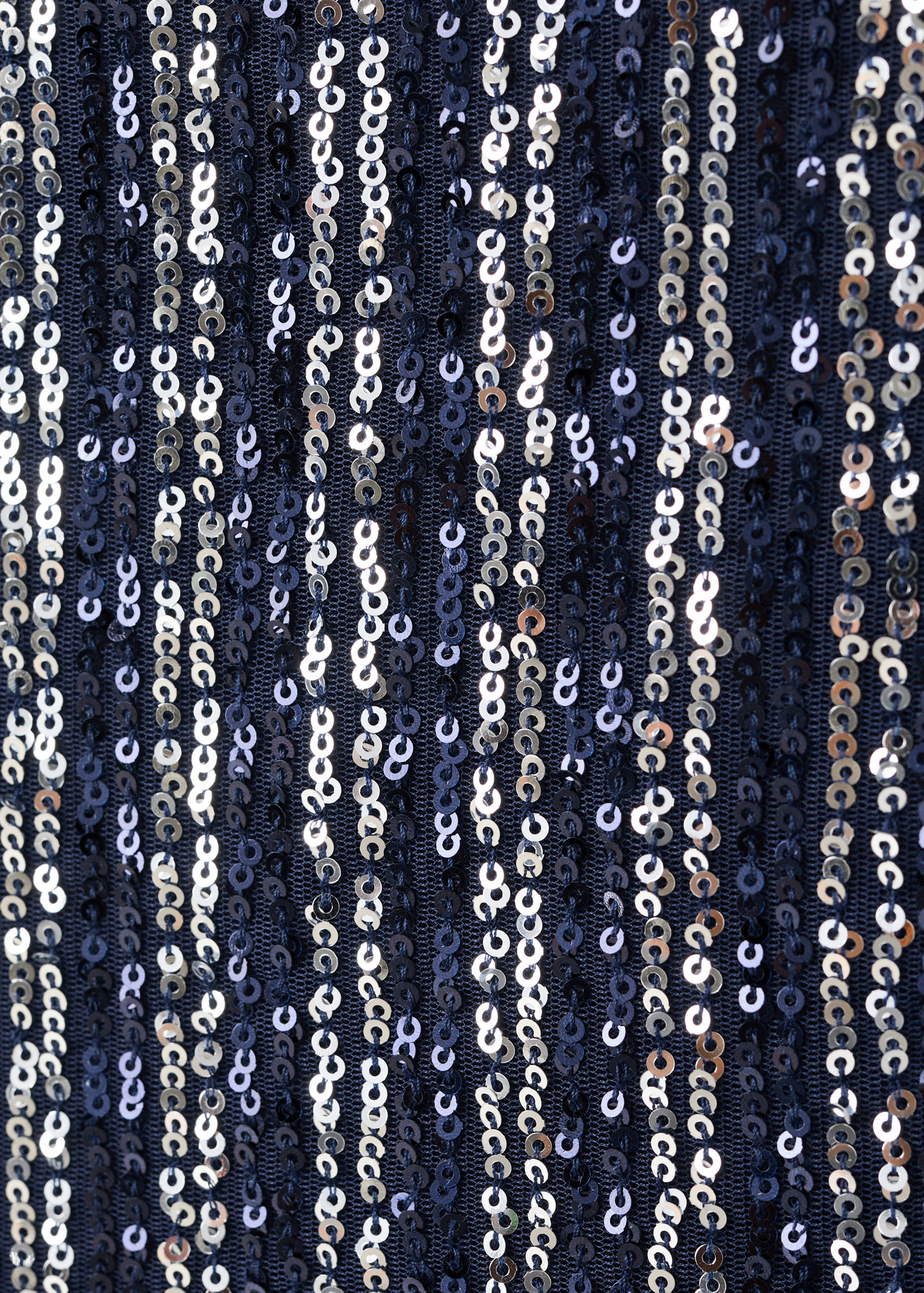 Multicolour striped sequins top - Details of the article 0