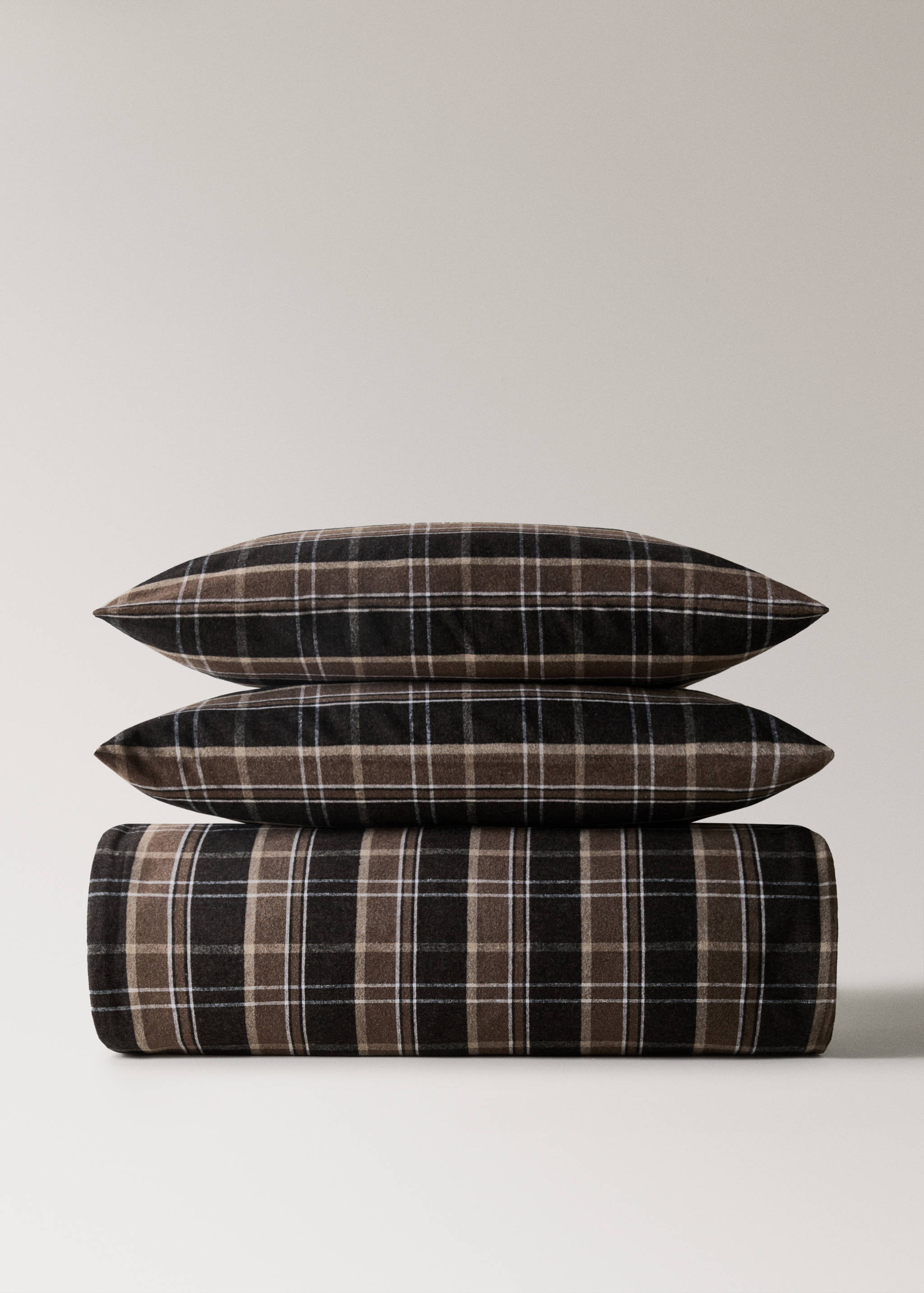 Duvet cover cotton flannel checkered bed 90cm - Article without model